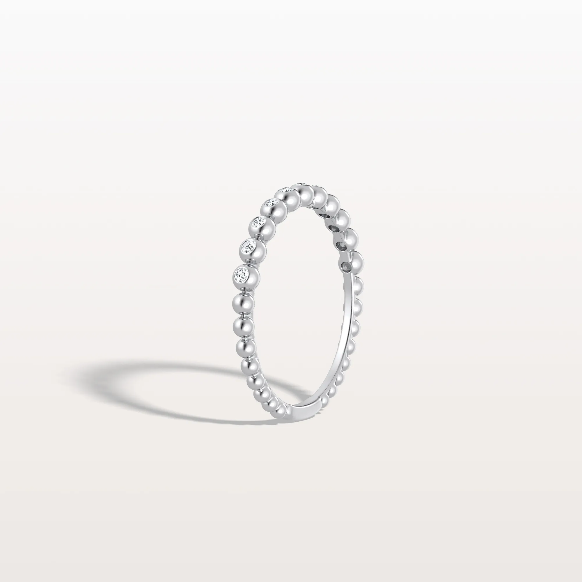 Half Eternity Lab Grown Diamond Ring In 14K Solid Gold - Image 26