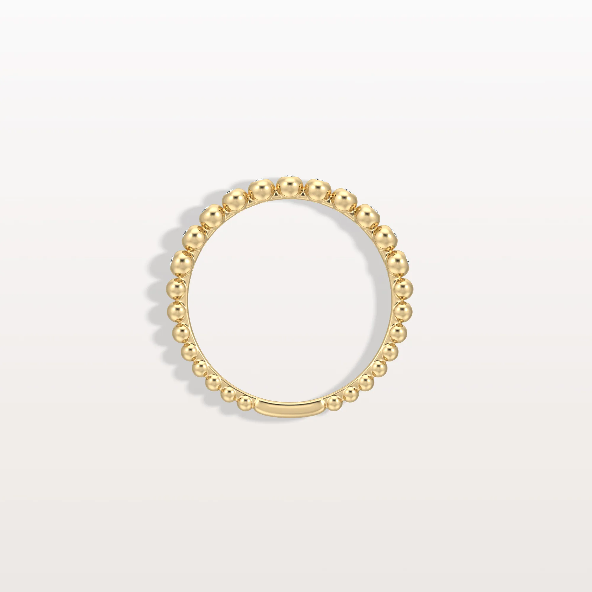 Half Eternity Lab Grown Diamond Ring In 14K Solid Gold - Image 4