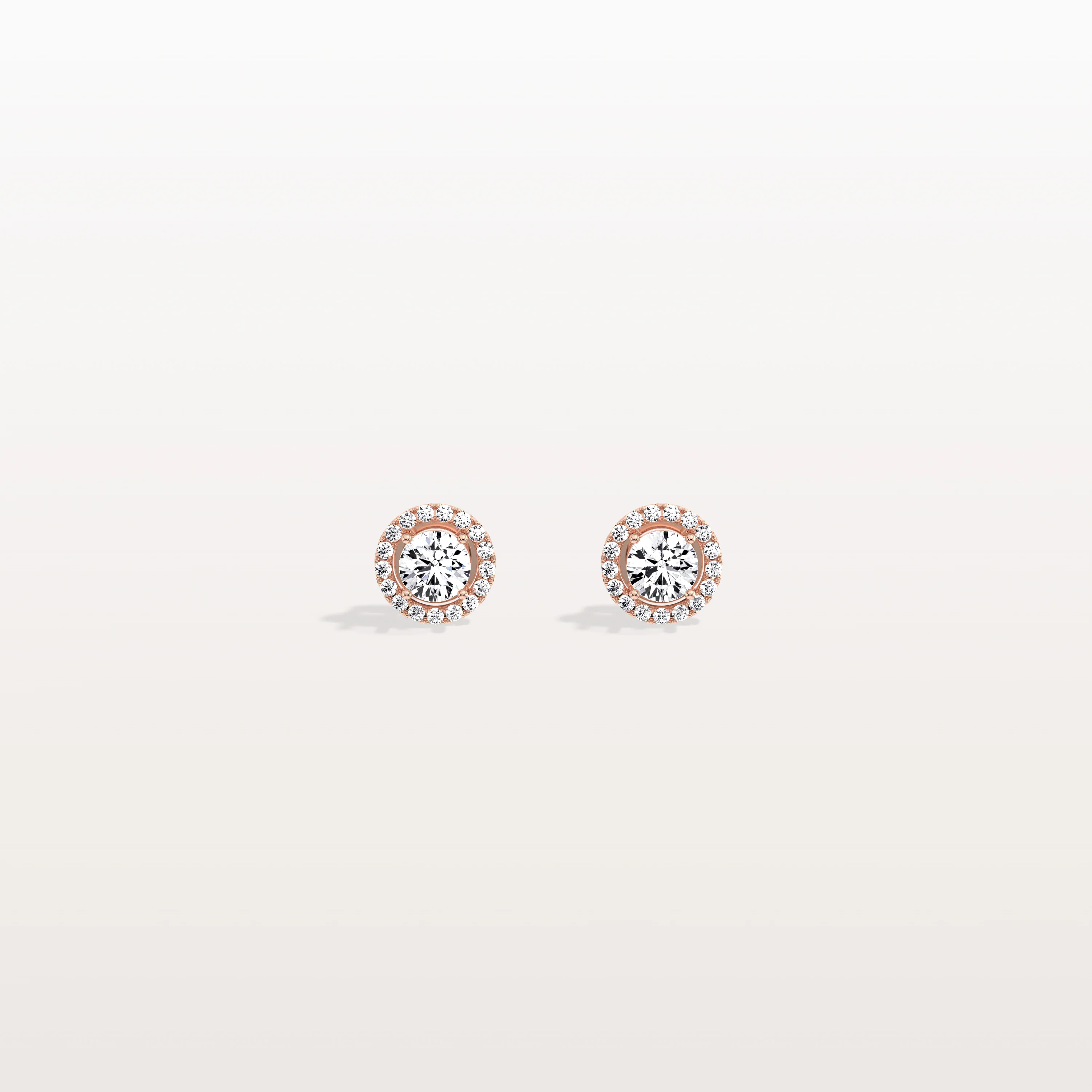 Halo Brilliant Round Lab Grown Diamond Studs - Image 14