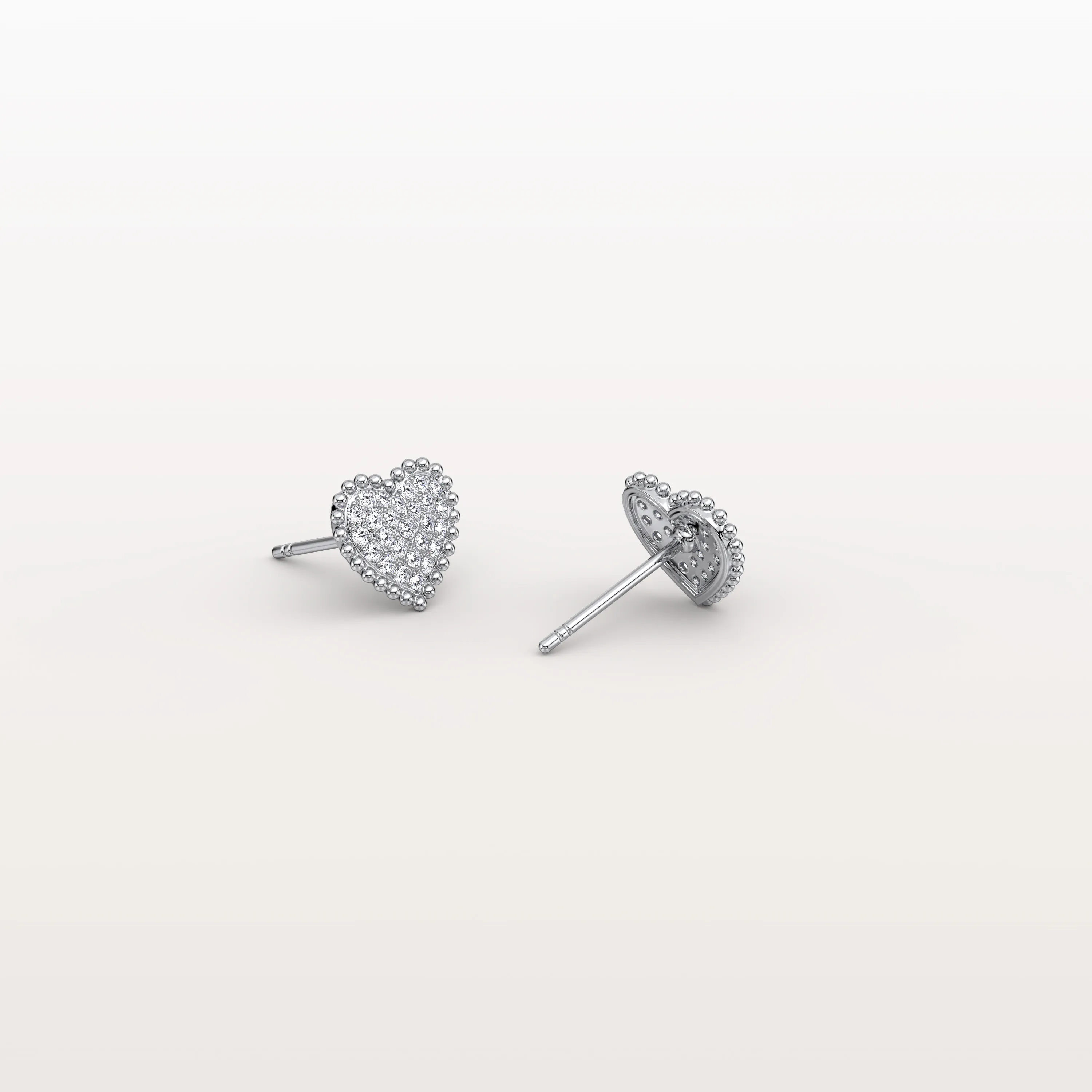 Heart-Shaped Lab Created Diamond Studs in 14K Solid Gold - Image 12