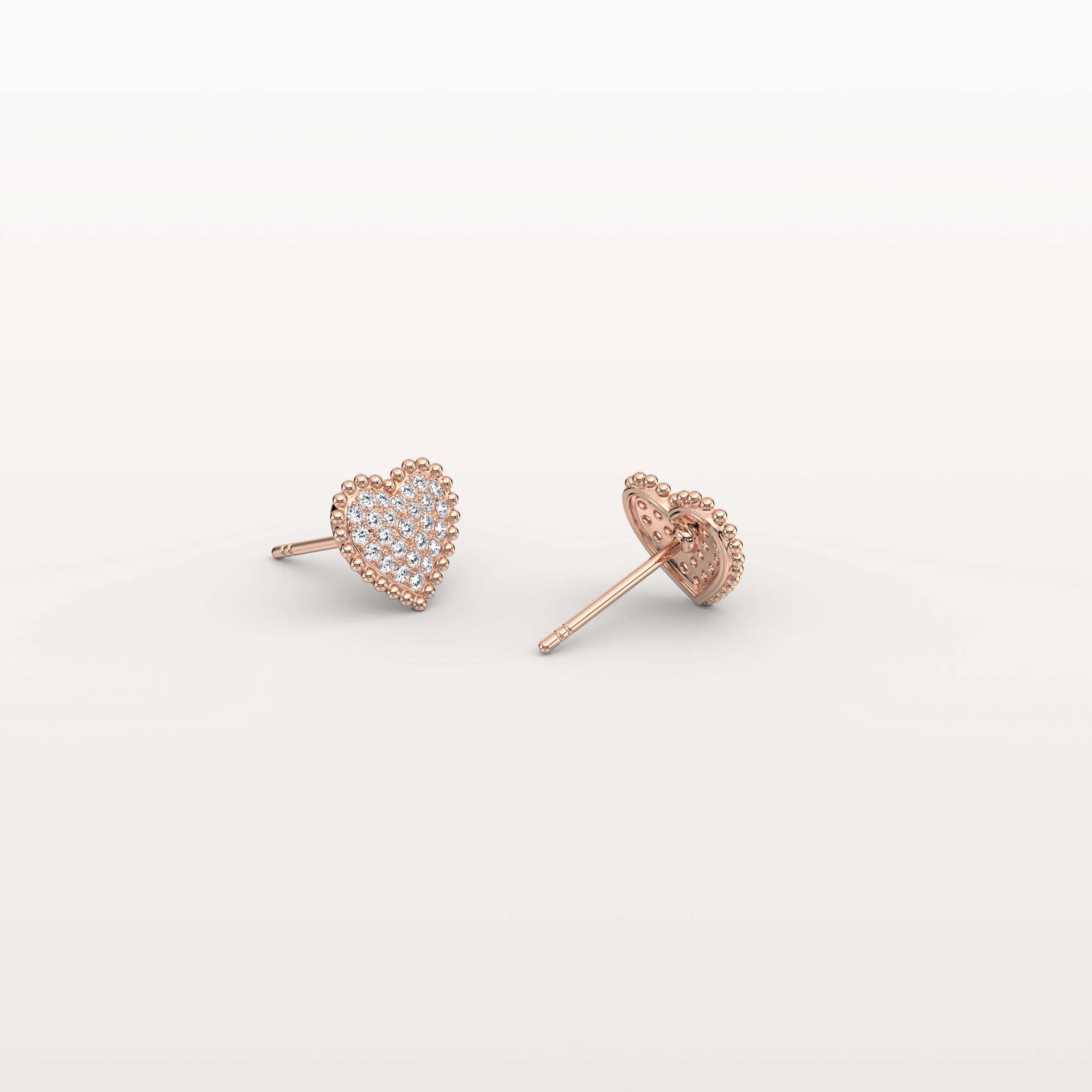 Heart-Shaped Lab Created Diamond Studs in 14K Solid Gold - Image 18