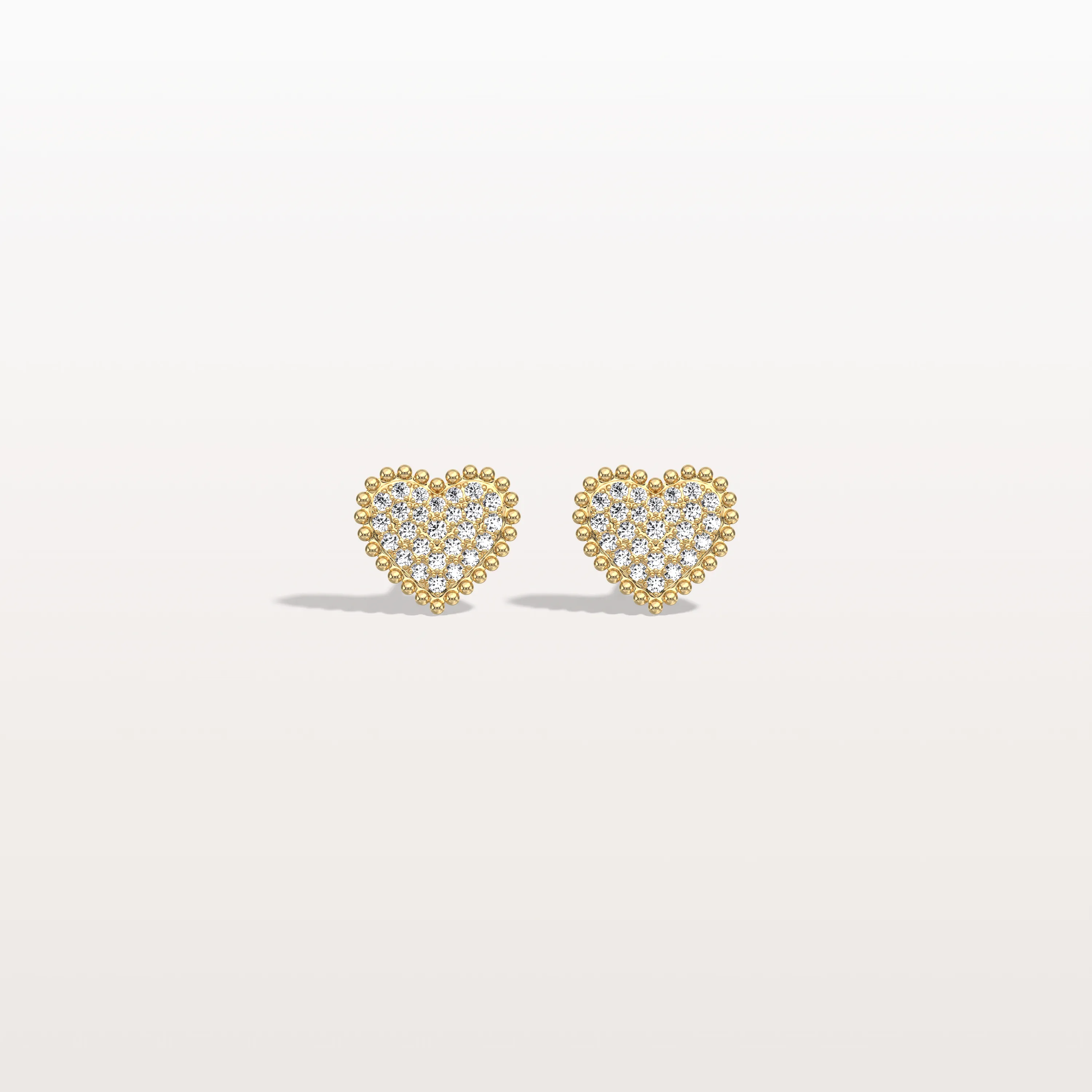 Heart-Shaped Lab Created Diamond Studs in 14K Solid Gold - Image 5