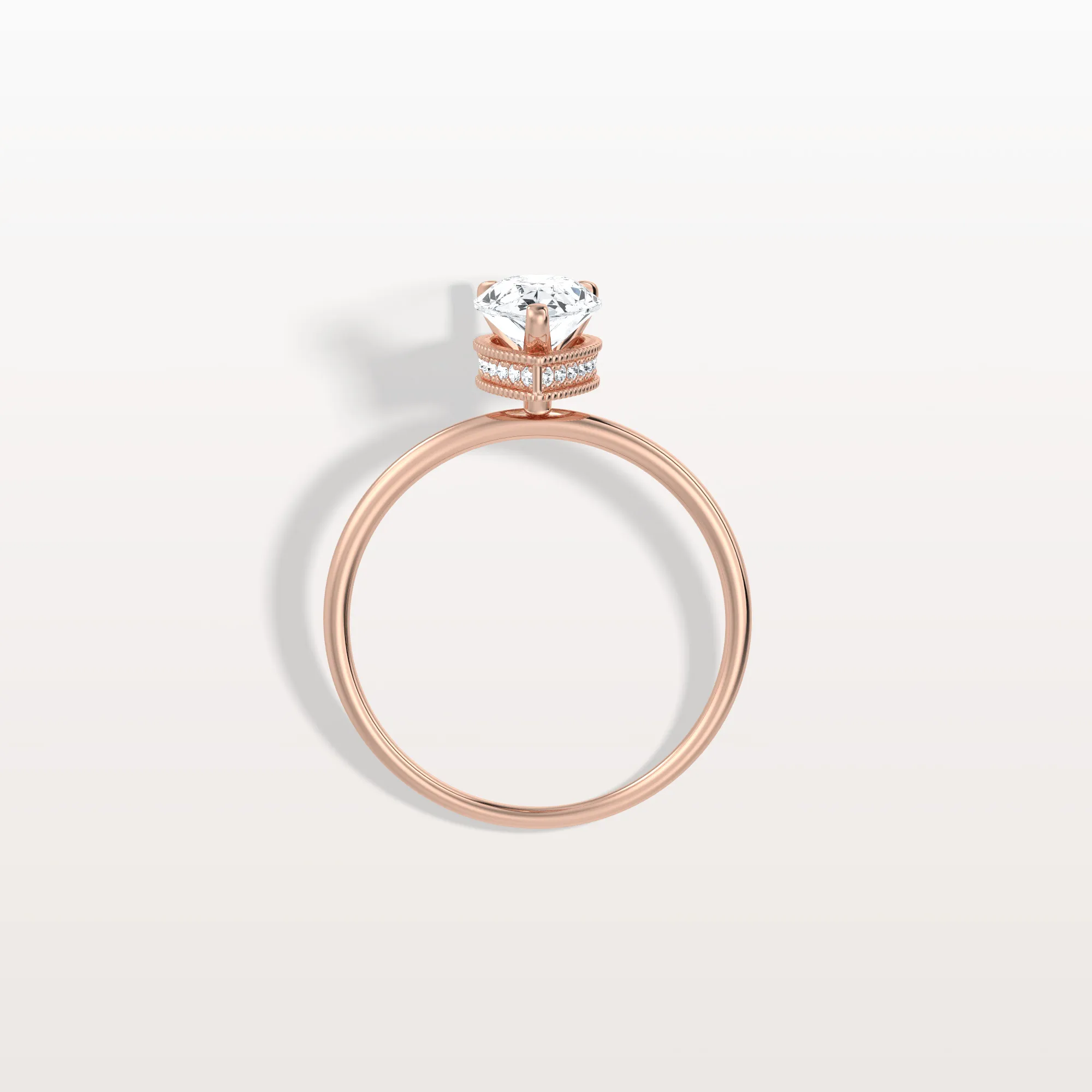 Elora丨Hidden Halo 1CT Pear Lab Diamond Ring with Basket Setting - Image 22