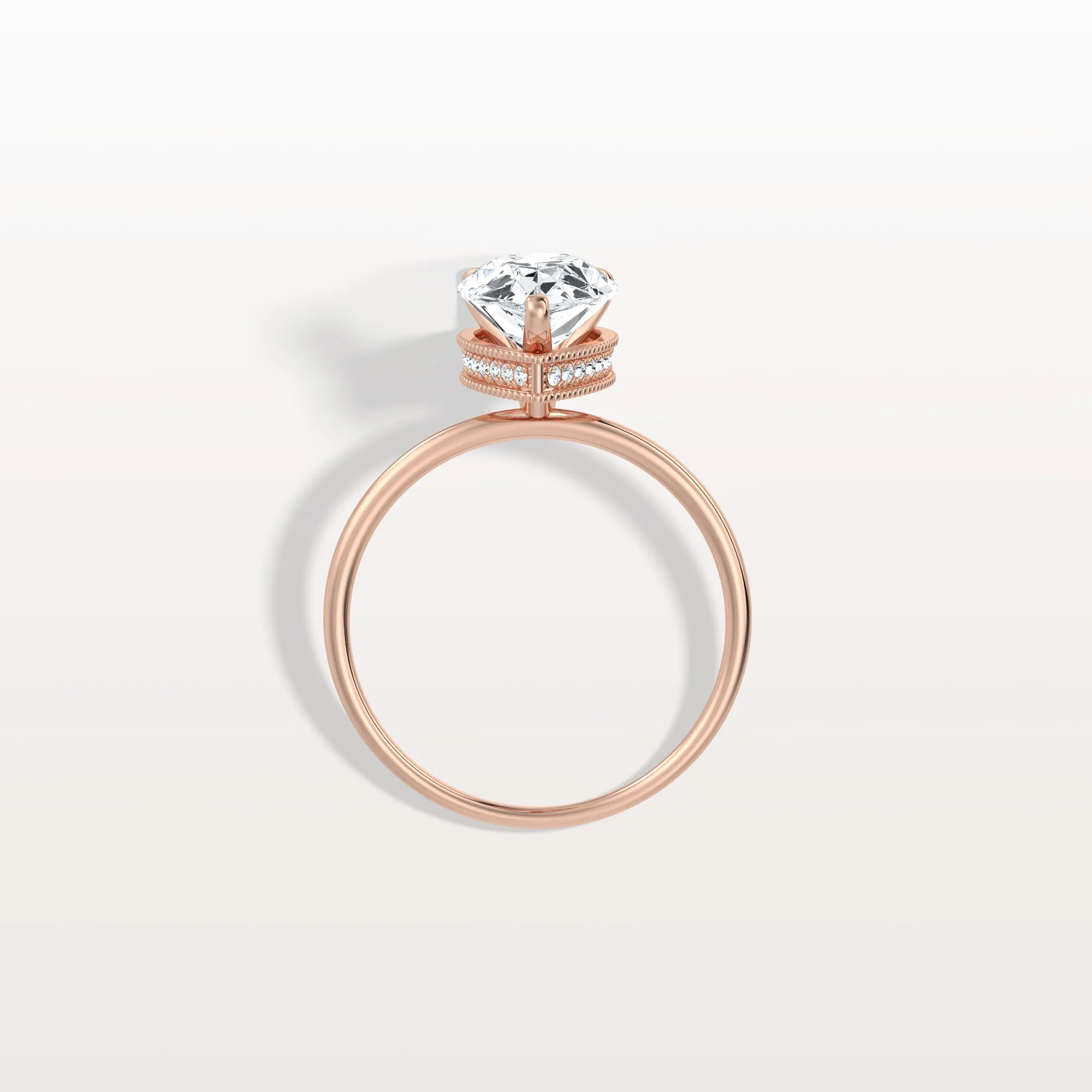 Elora丨Hidden Halo 2CT Pear Lab Diamond Ring with Basket Setting - Image 20