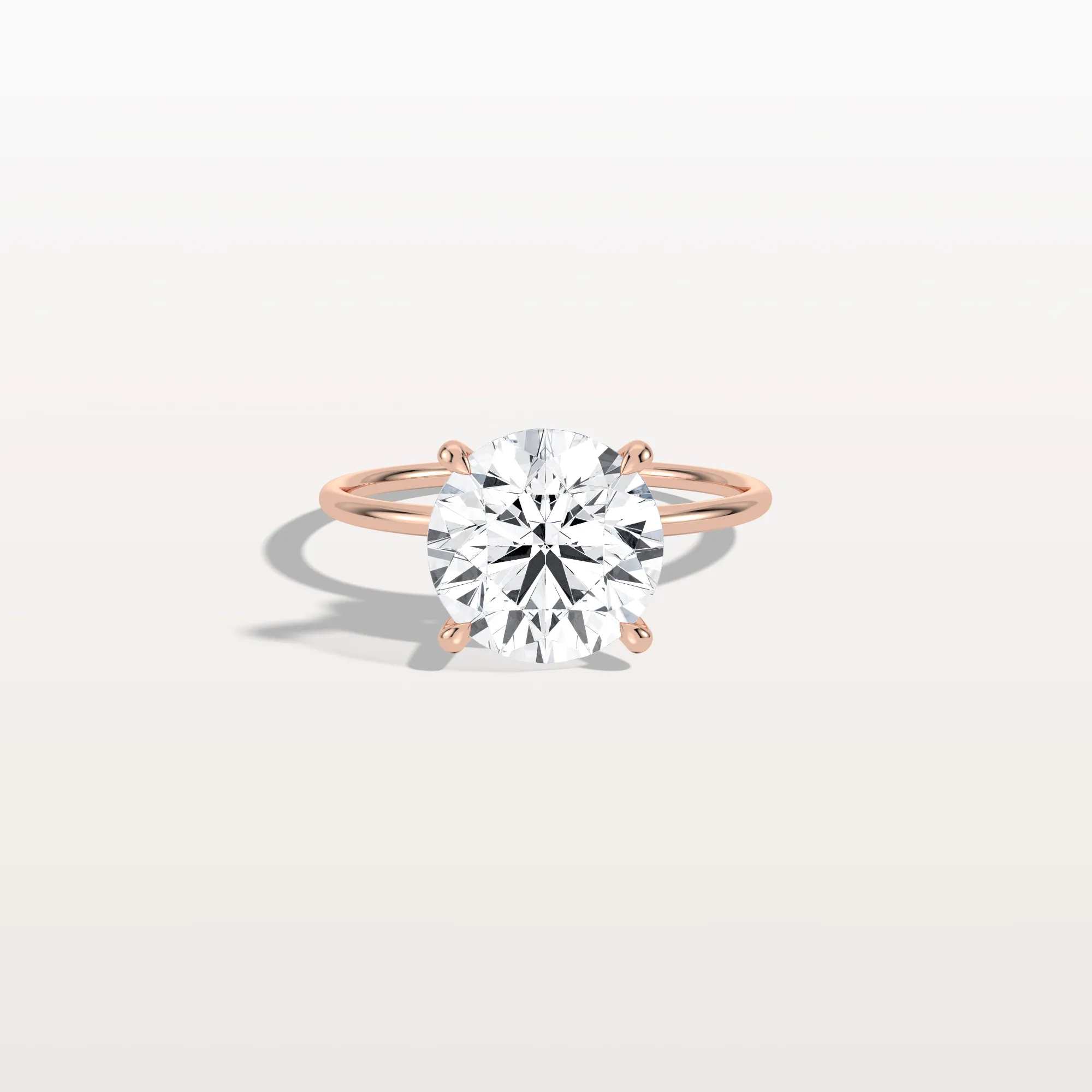 Liana丨Hidden Halo 3CT Round Lab Diamond Ring With Basket Setting - Image 12