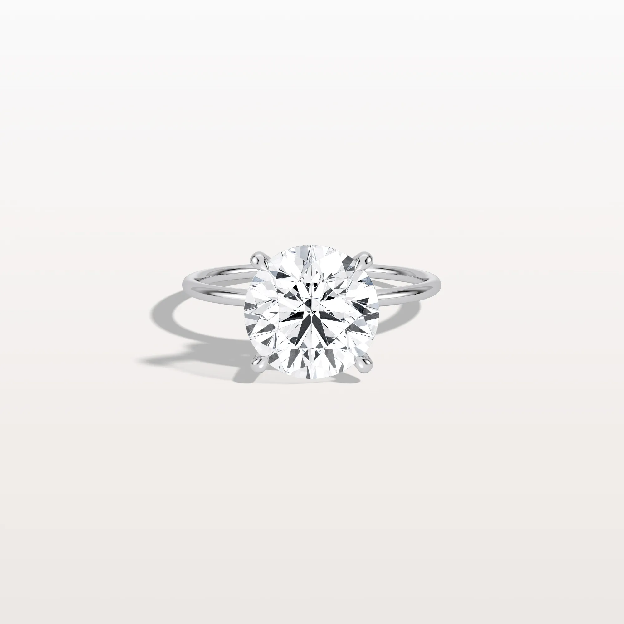 Liana丨Hidden Halo 3CT Round Lab Diamond Ring With Basket Setting - Image 17