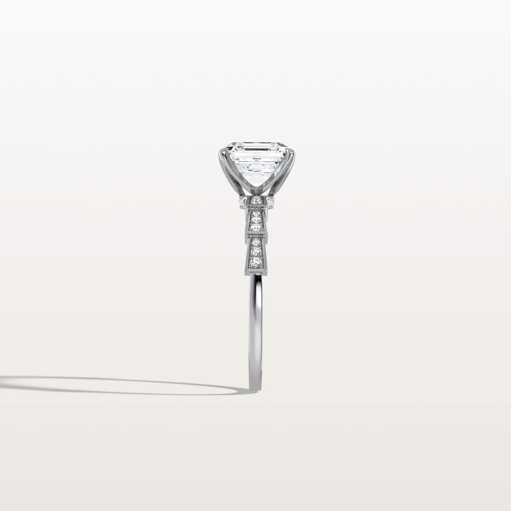 Brielle丨Hidden Halo Asscher Cut 2CT Lab Grown Diamond Pave Ring - Image 29