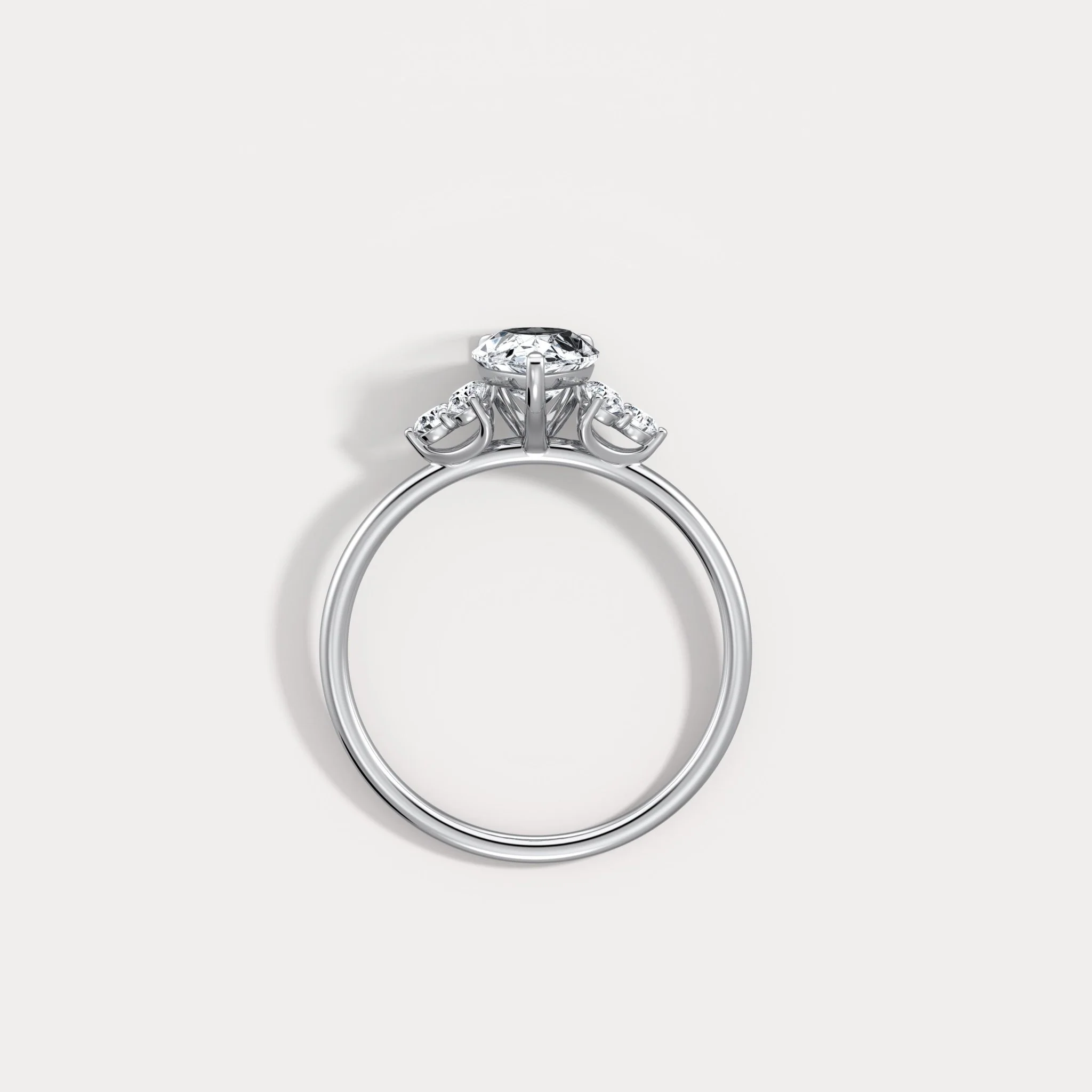 Juliette丨1CT Pear Cut Lab Grown Diamond Cluster Ring with Round Accents in 14K Gold/Platinum - Image 27