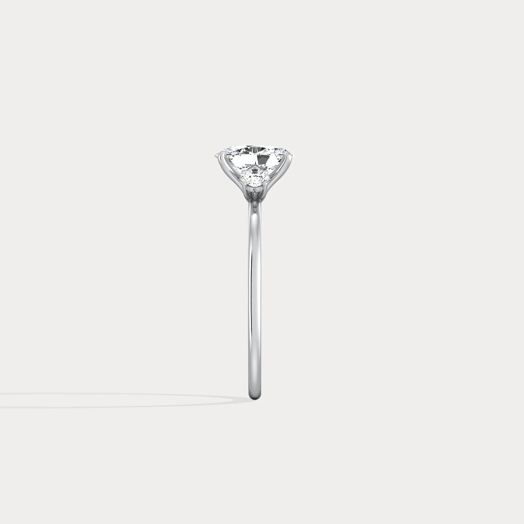 Olivia丨1CT Three-Stone Lotus-Inspired Lab-grown Diamond Engagement Ring - Image 17