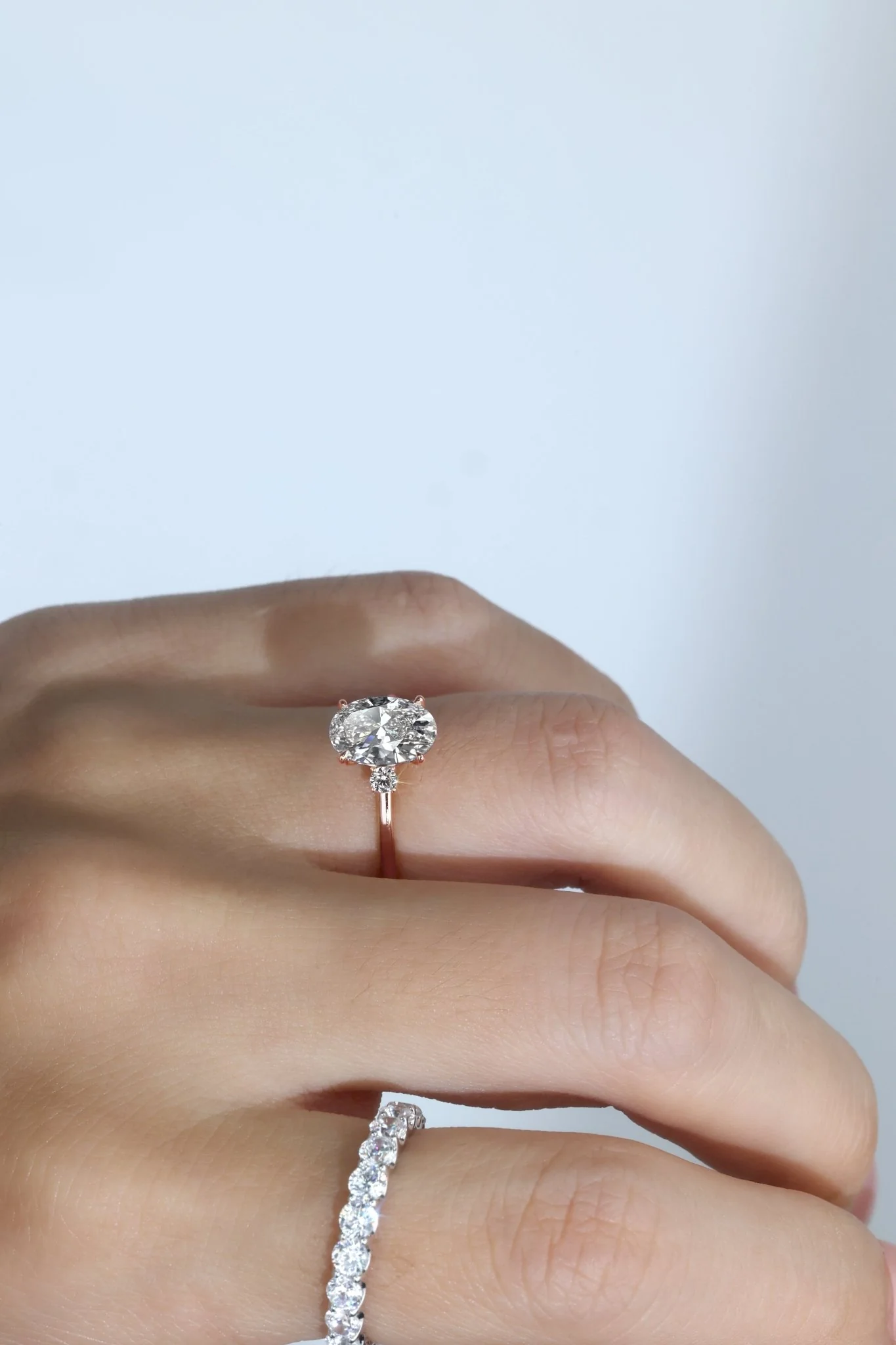 Olivia丨1CT Three-Stone Lotus-Inspired Lab-grown Diamond Engagement Ring - Image 23