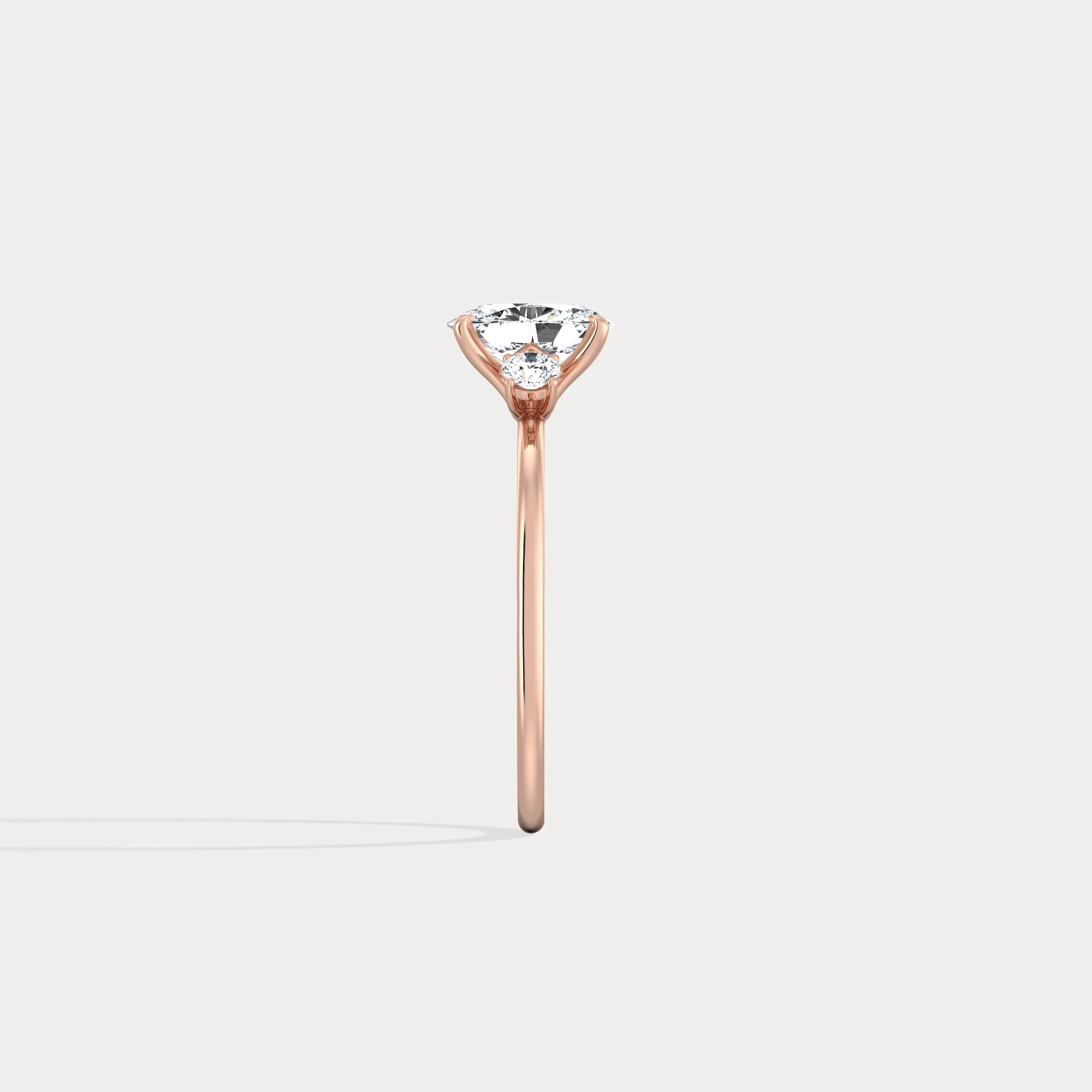 Olivia丨1CT Three-Stone Lotus-Inspired Lab-grown Diamond Engagement Ring - Image 25