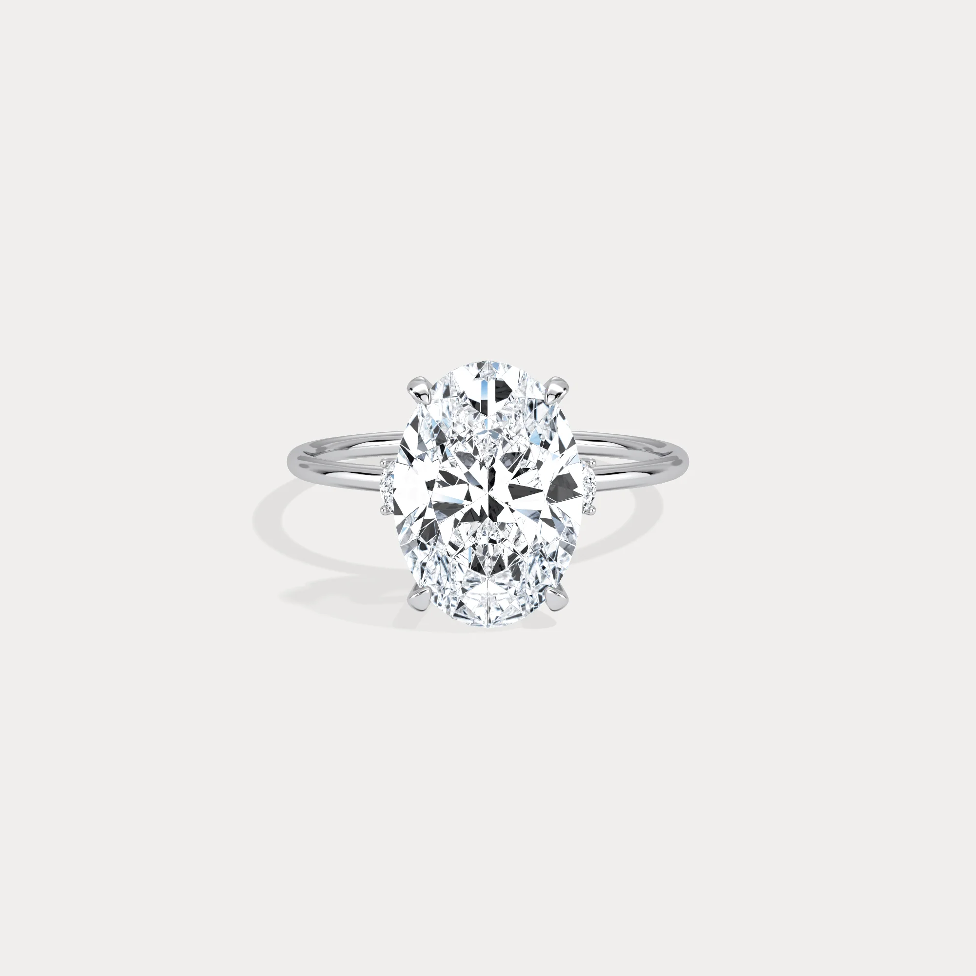 Olivia丨3CT Three-Stone Lotus-Inspired Lab-grown Diamond Engagement Ring - Image 10