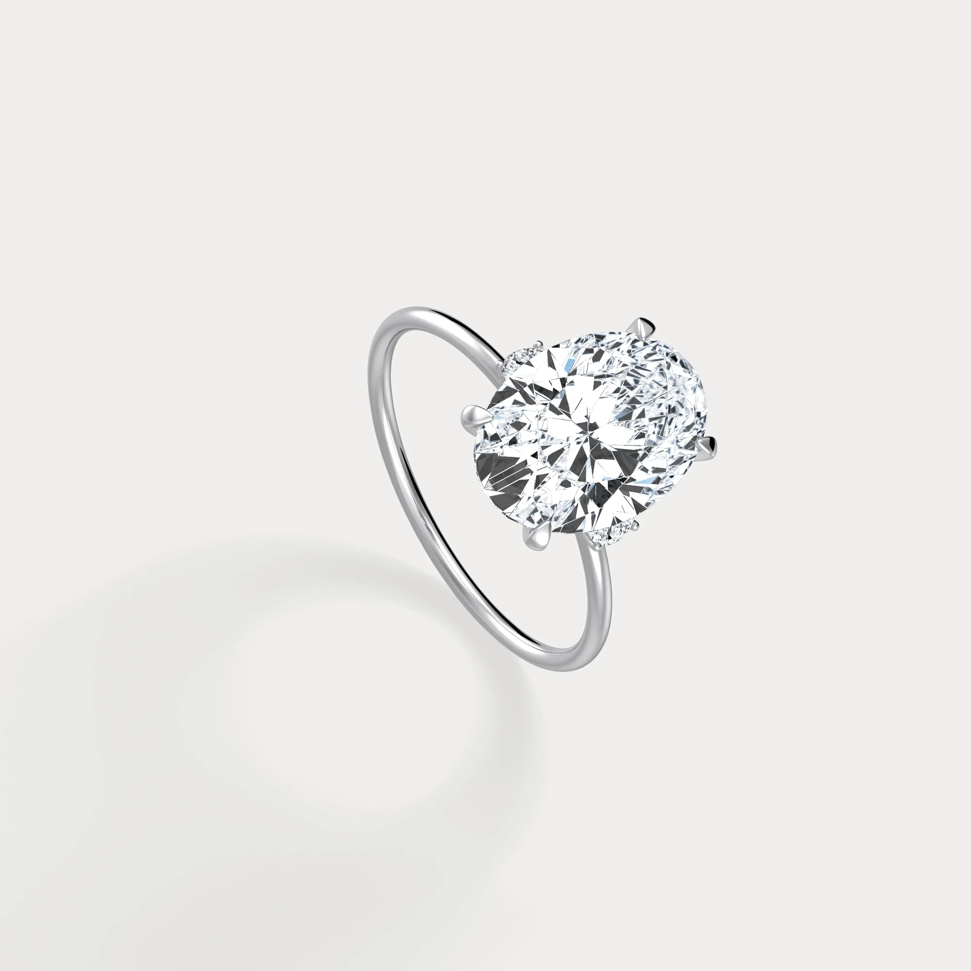Olivia丨3CT Three-Stone Lotus-Inspired Lab-grown Diamond Engagement Ring - Image 14