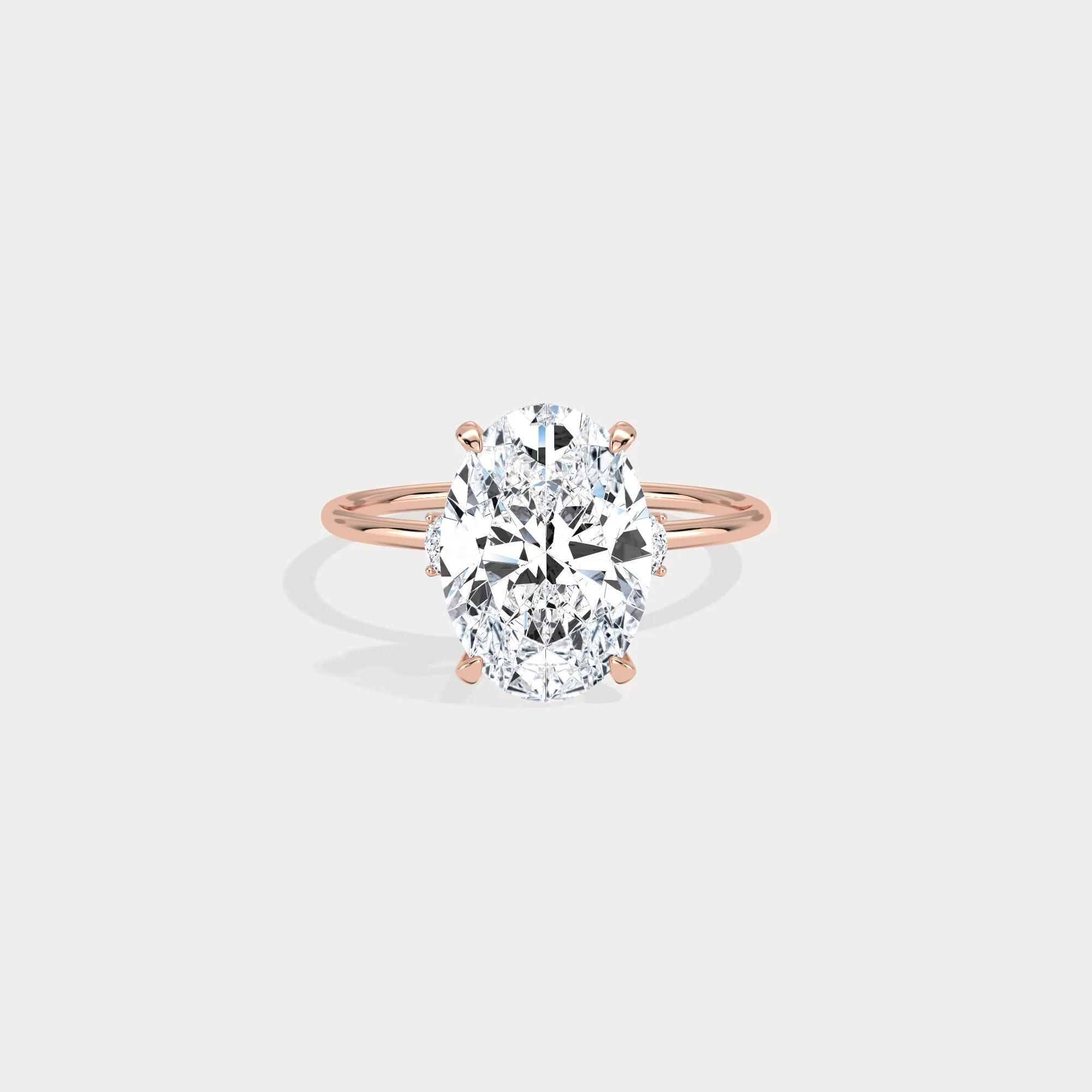 Olivia丨3CT Three-Stone Lotus-Inspired Lab-grown Diamond Engagement Ring - Image 18