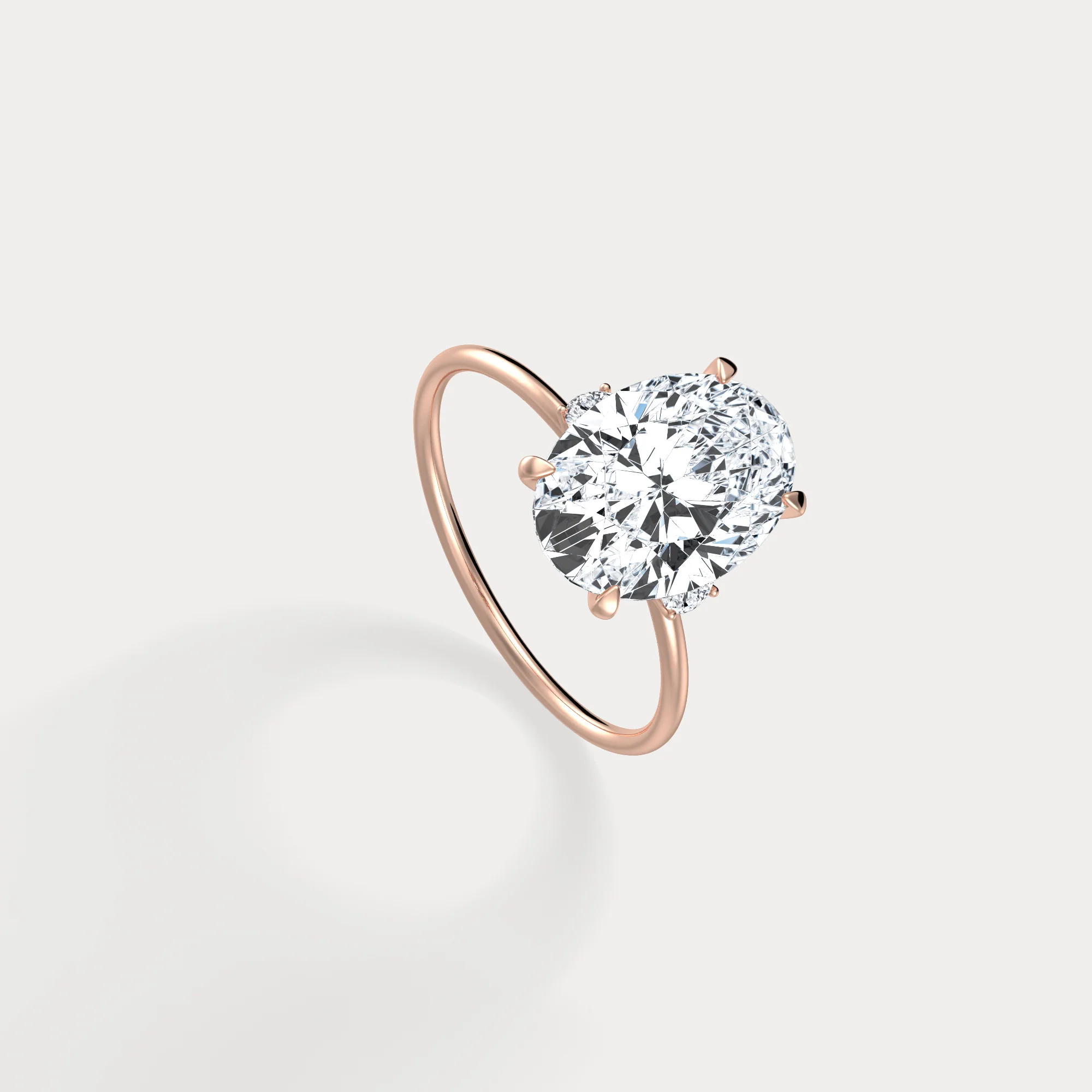 Olivia丨3CT Three-Stone Lotus-Inspired Lab-grown Diamond Engagement Ring - Image 22