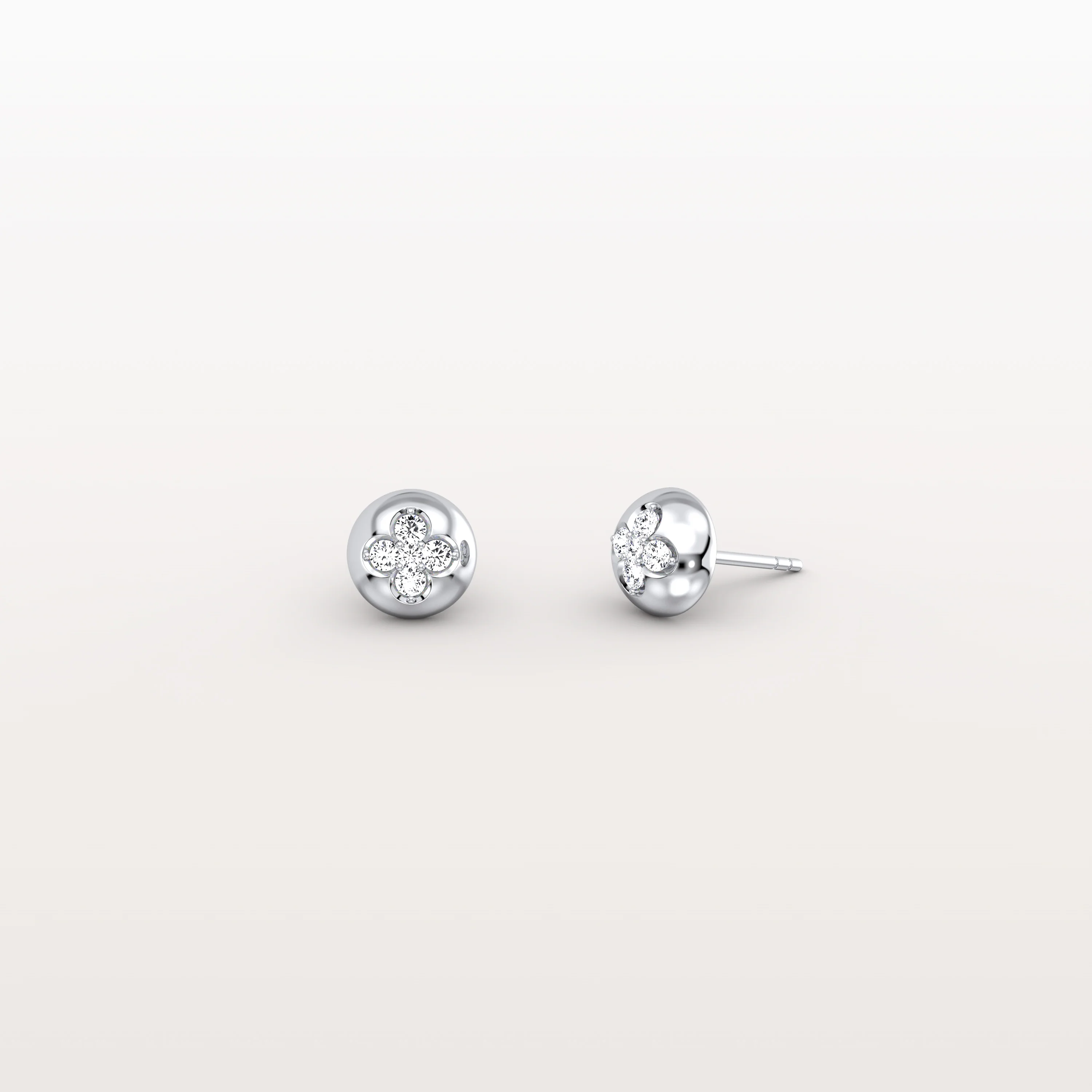 Lab Diamond Blossom Stud Earrings - Image 11
