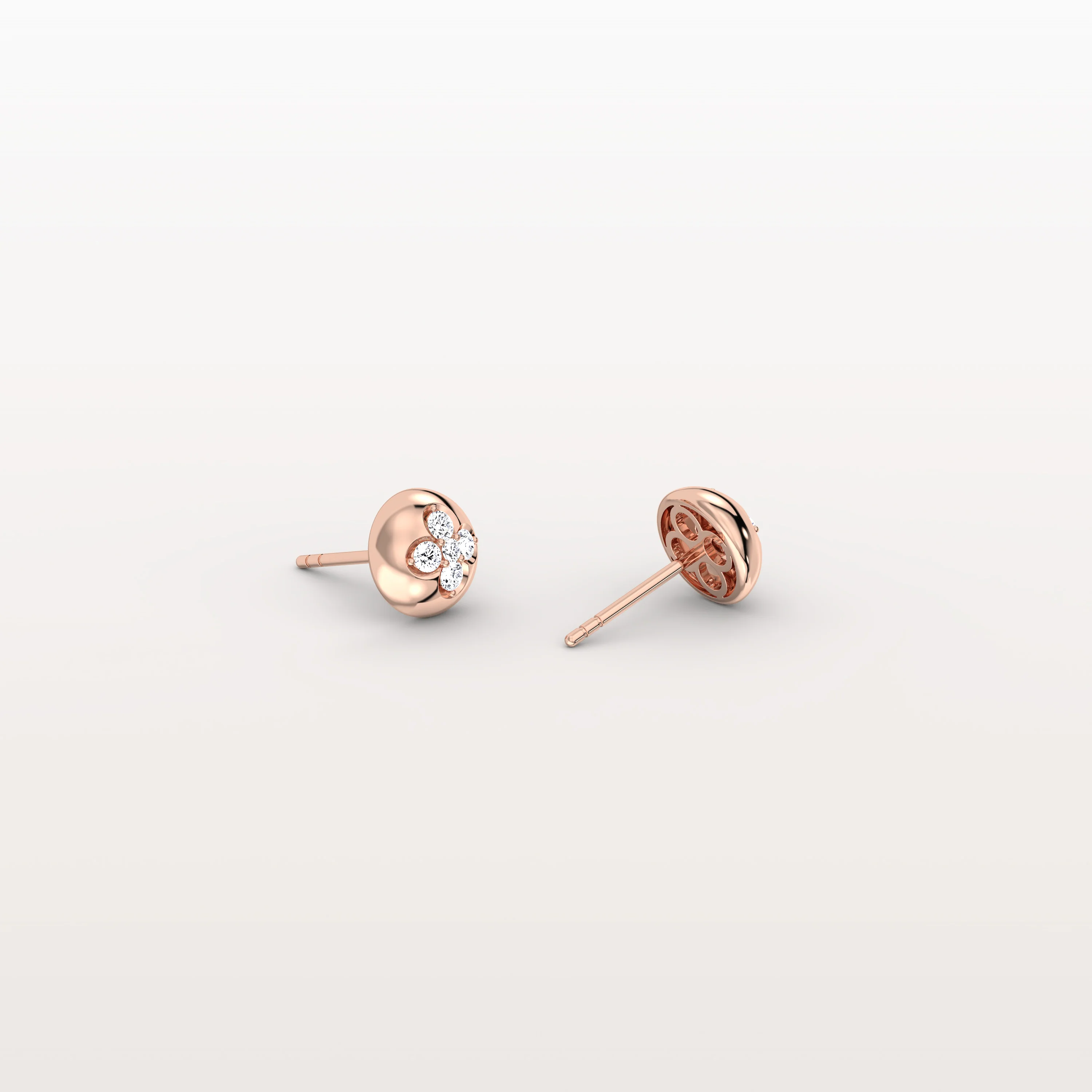 Lab Diamond Blossom Stud Earrings - Image 15