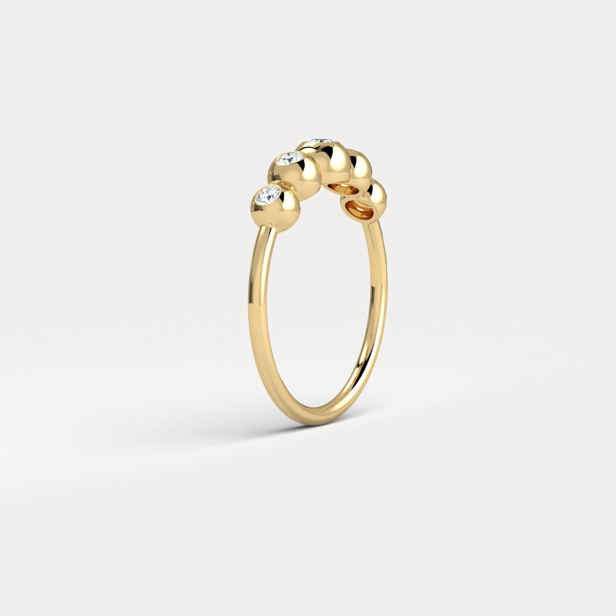 Lab Diamond Bubble Ring in Sterling Silver - Image 12