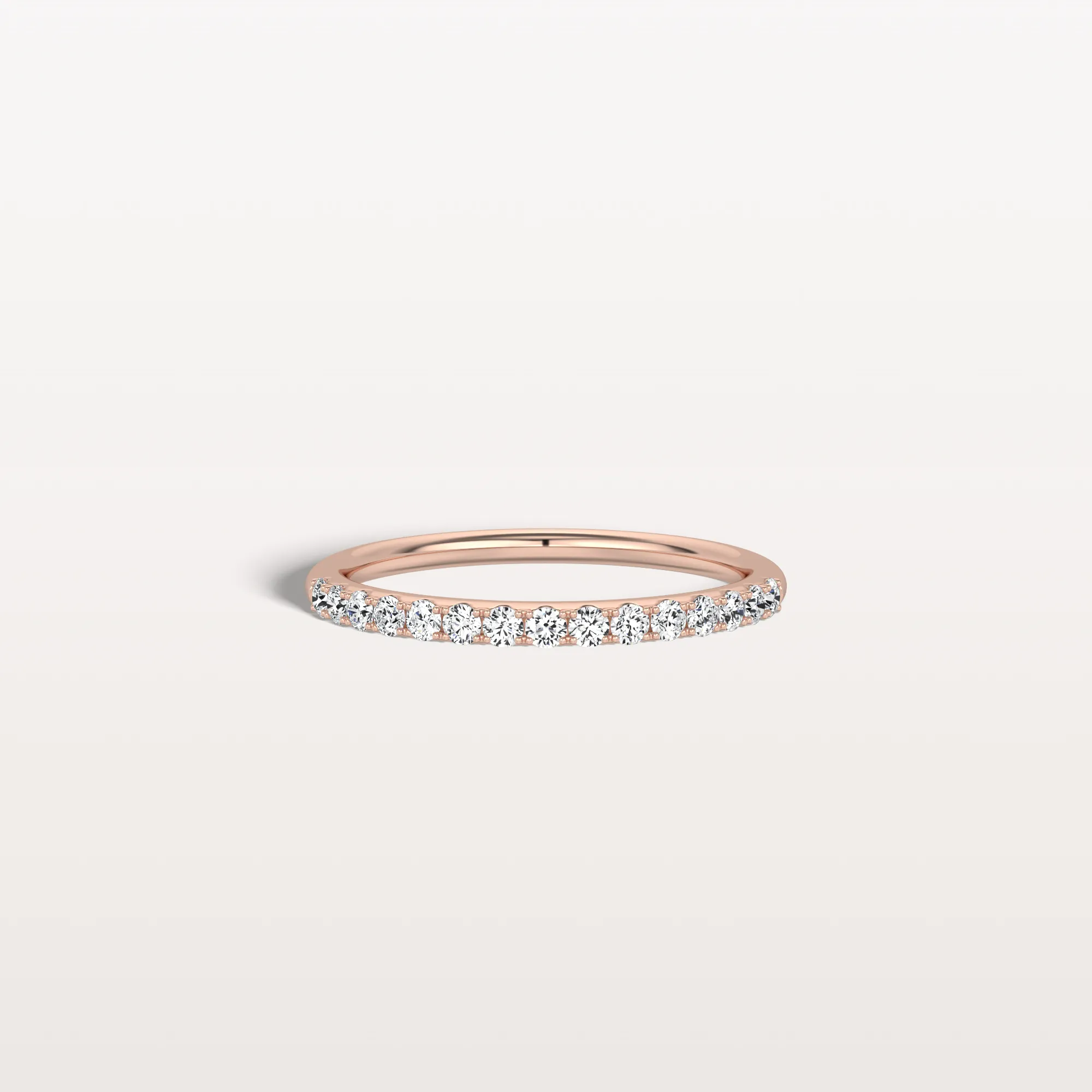Lab Diamond Half Eternity Band Ring in 14K Gold/Platinum - Image 16