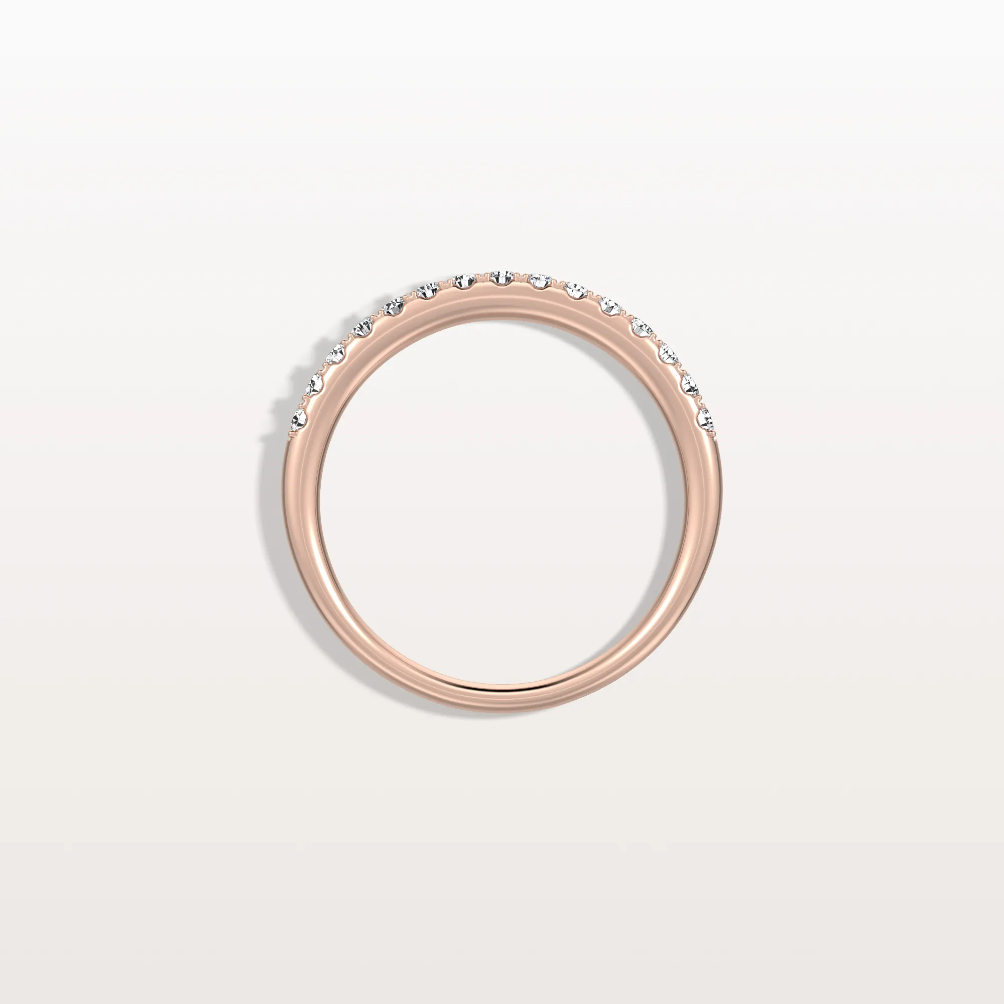 Lab Diamond Half Eternity Band Ring in 14K Gold/Platinum - Image 22