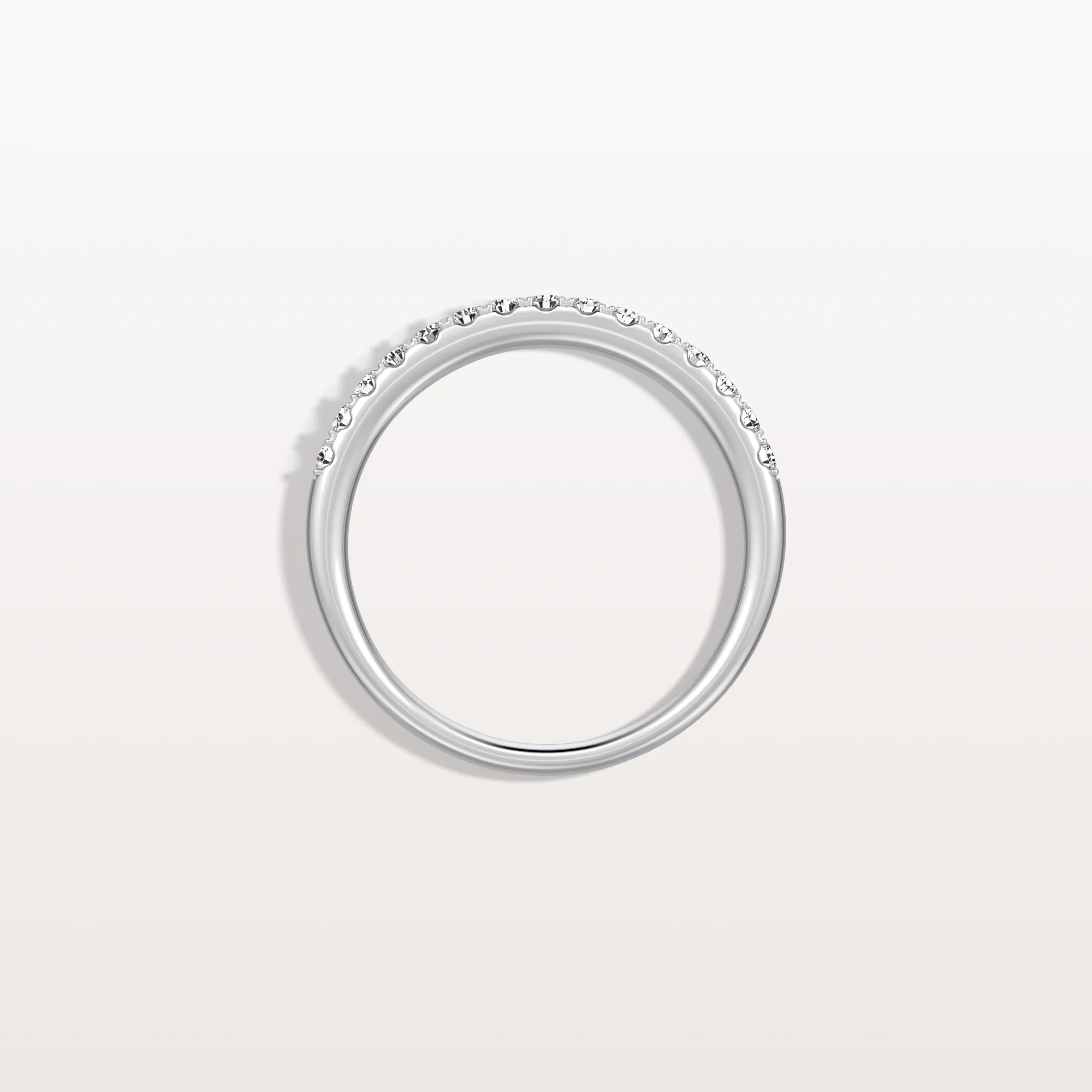 Lab Diamond Half Eternity Band Ring in 14K Gold/Platinum - Image 26