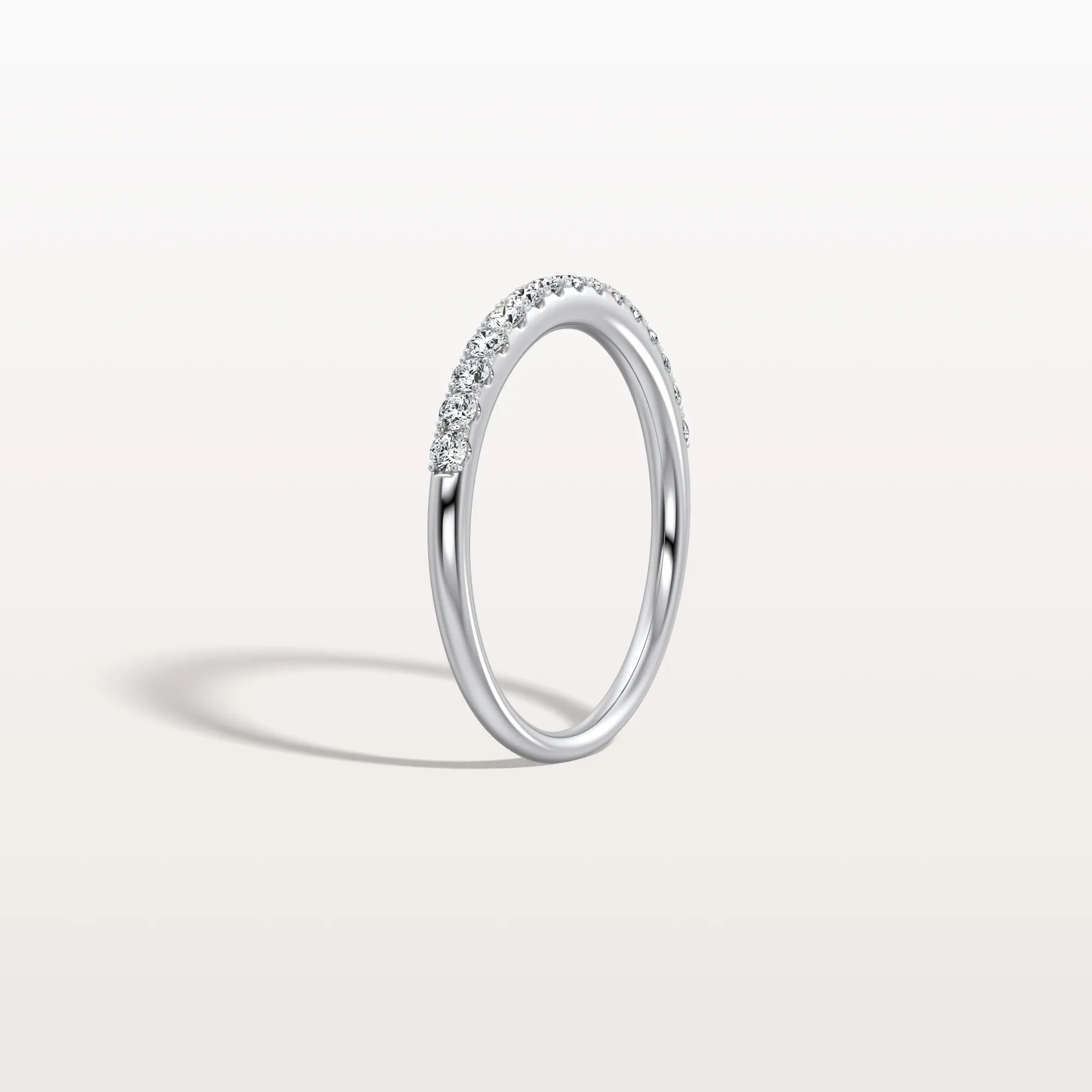 Lab Diamond Half Eternity Band Ring in 14K Gold/Platinum - Image 27