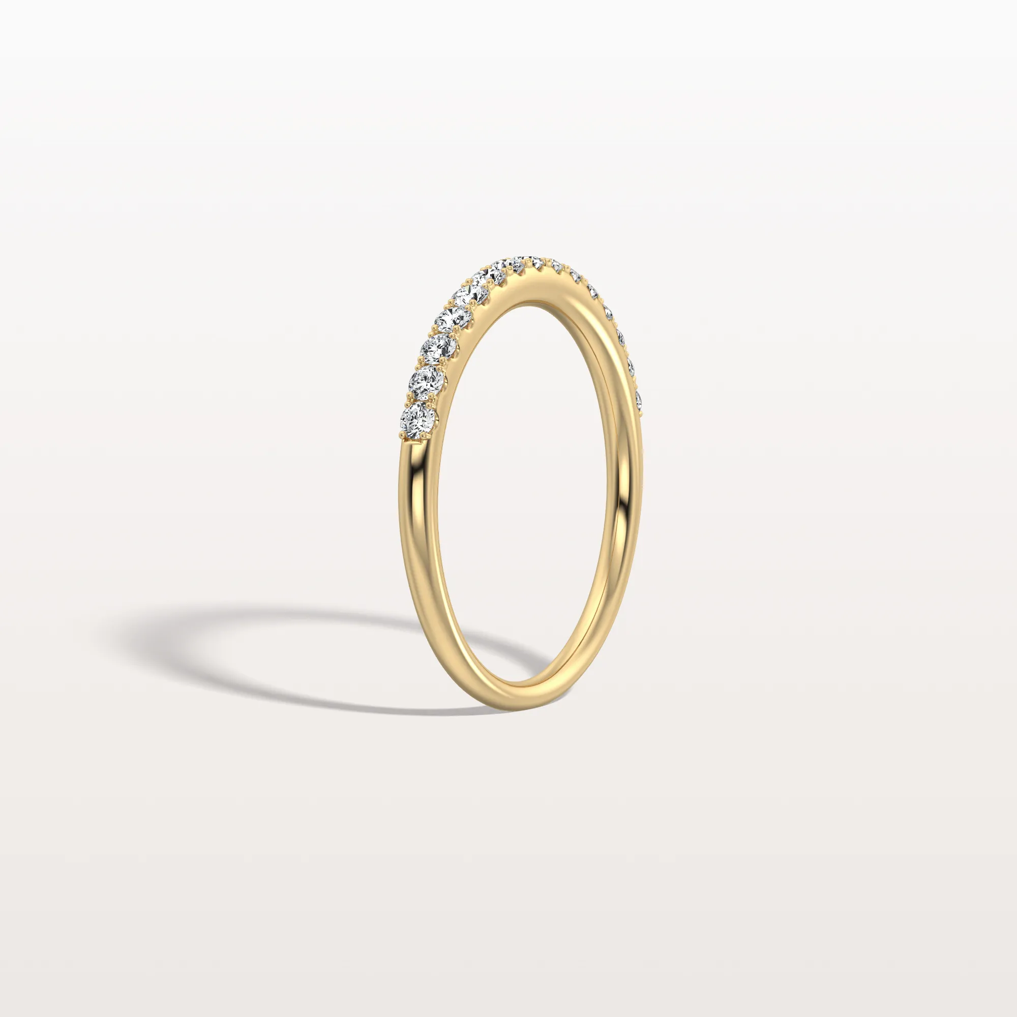 Lab Diamond Half Eternity Band Ring in 14K Gold/Platinum - Image 4