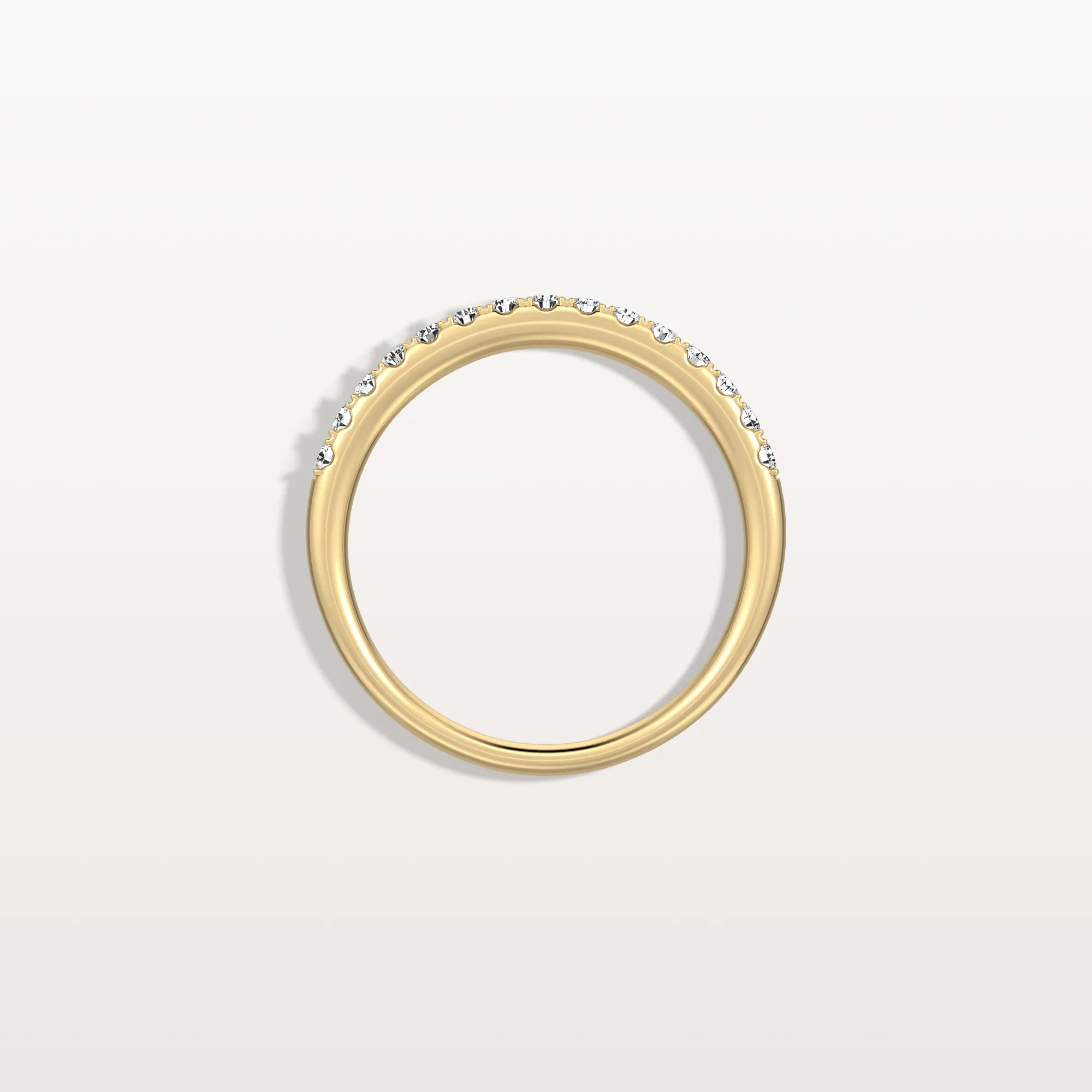 Lab Diamond Half Eternity Band Ring in 14K Gold/Platinum - Image 5