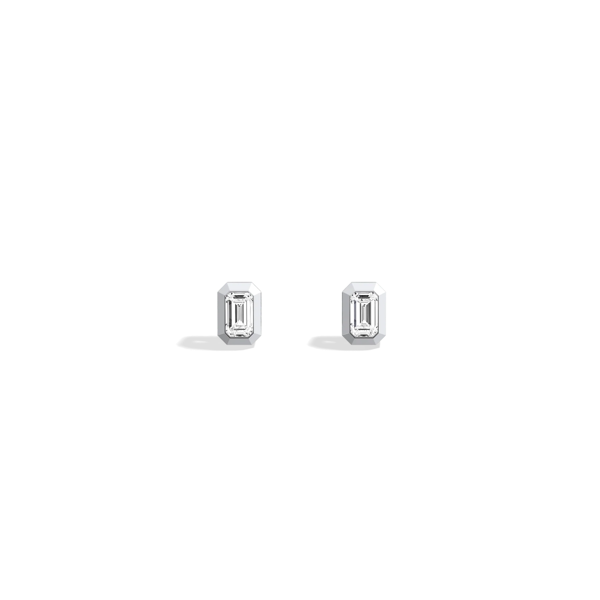 Lab Diamond Hexagon Bezel Studs - Image 20