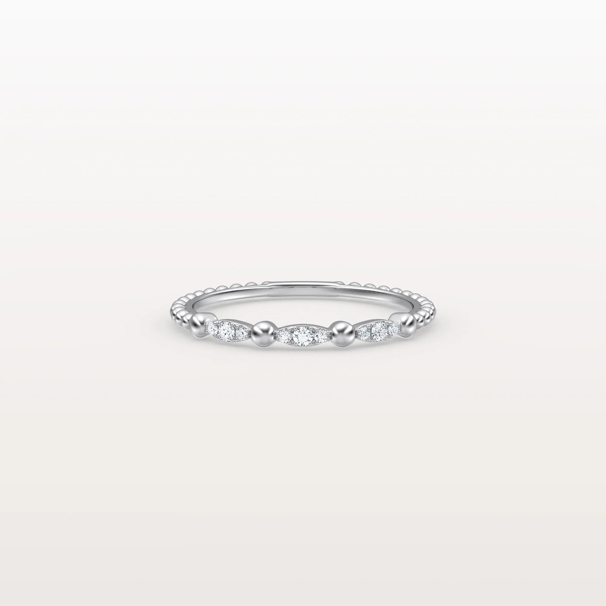 Lab Diamond Milgrain Stackable Anniversary Ring - Image 9