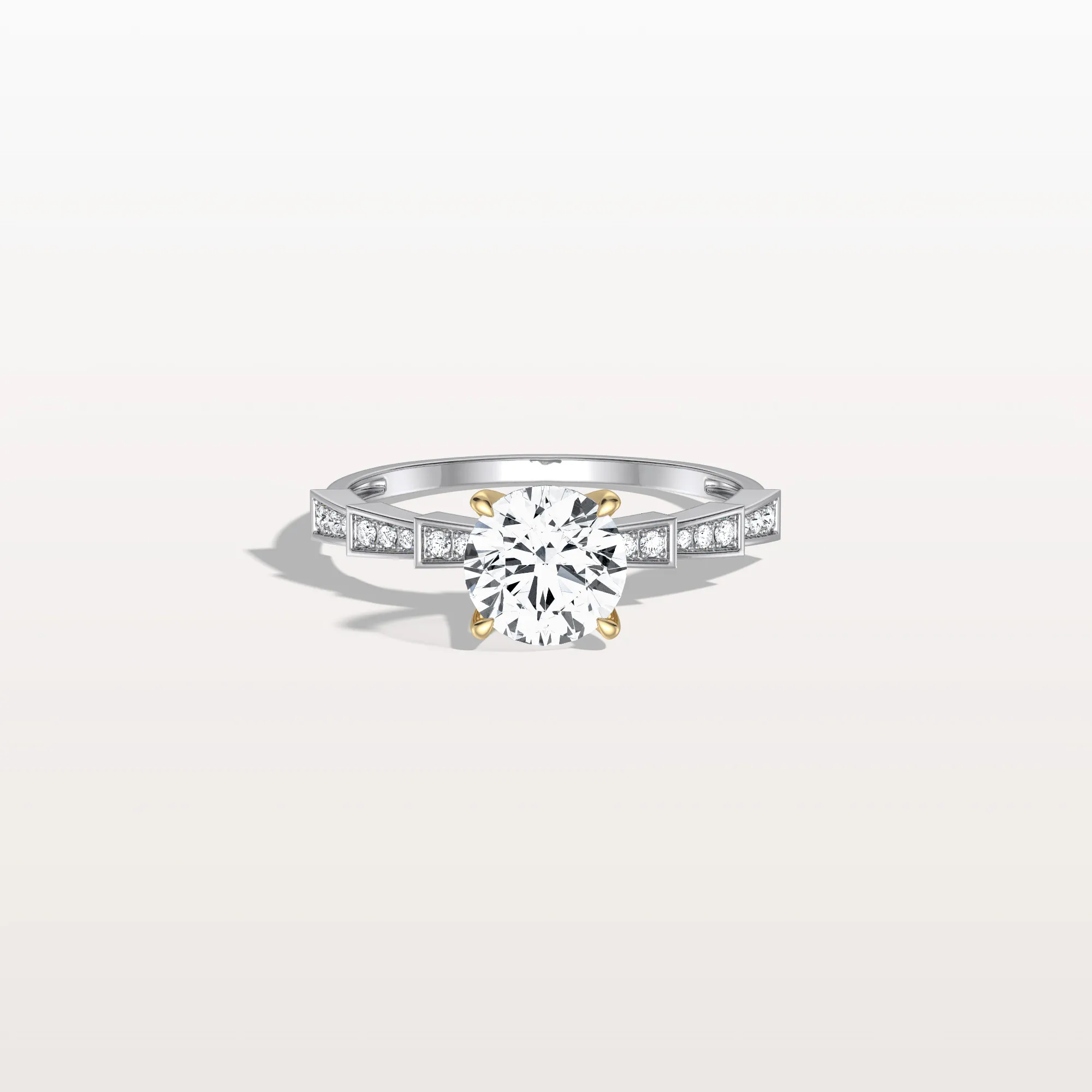 Mira丨1CT Round Solitaire Lab-grown Diamond Channel Set Engagement Ring - Image 30