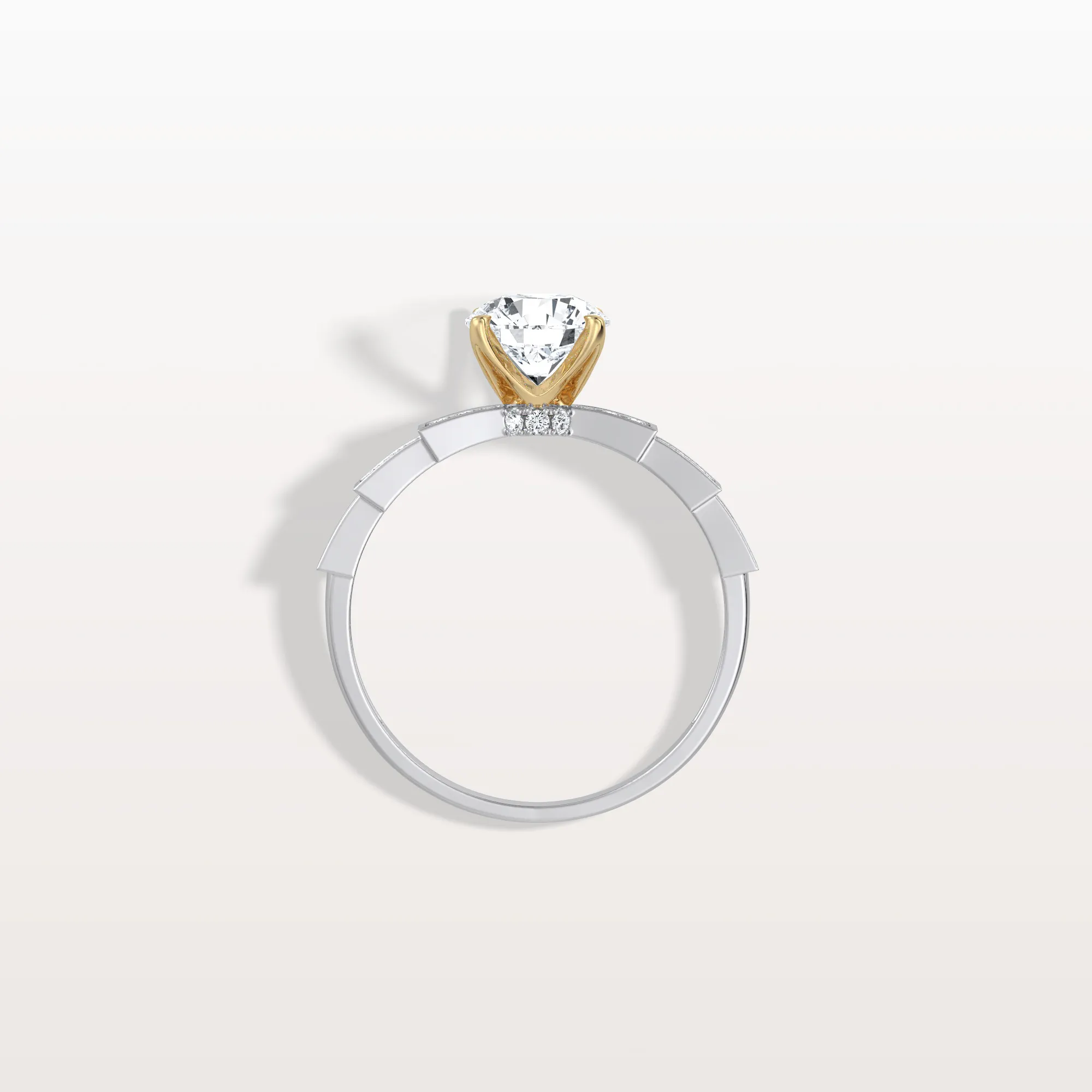 Mira丨1CT Round Solitaire Lab-grown Diamond Channel Set Engagement Ring - Image 35