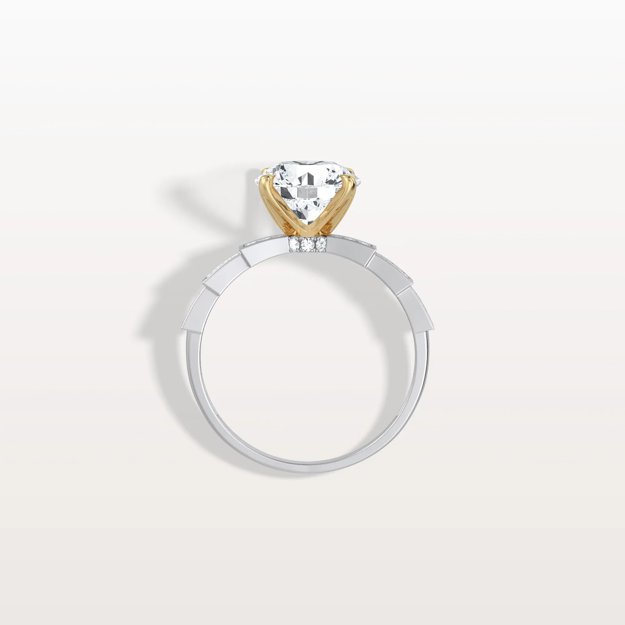Mira丨2CT Round Solitaire Lab-grown Diamond Channel Set Engagement Ring - Image 36