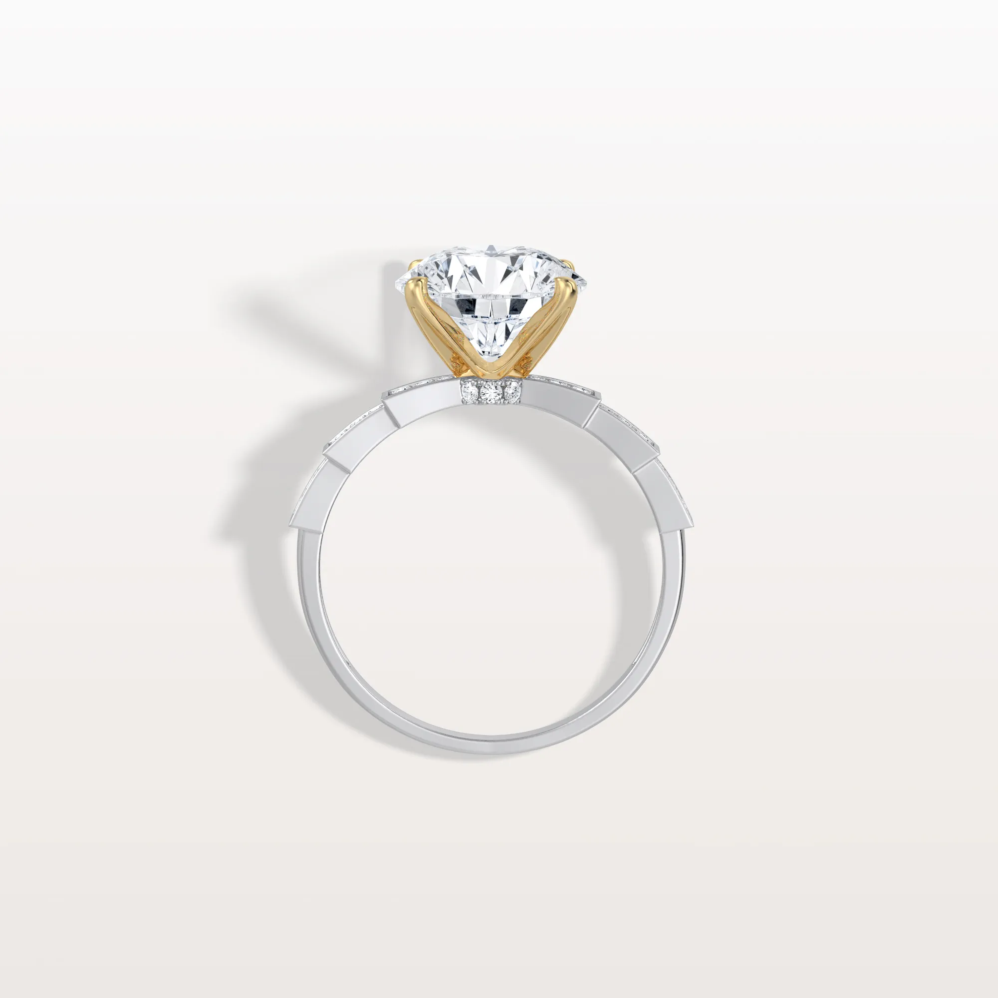 Mira丨3CT Round Solitaire Lab-grown Diamond Channel Set Engagement Ring - Image 34