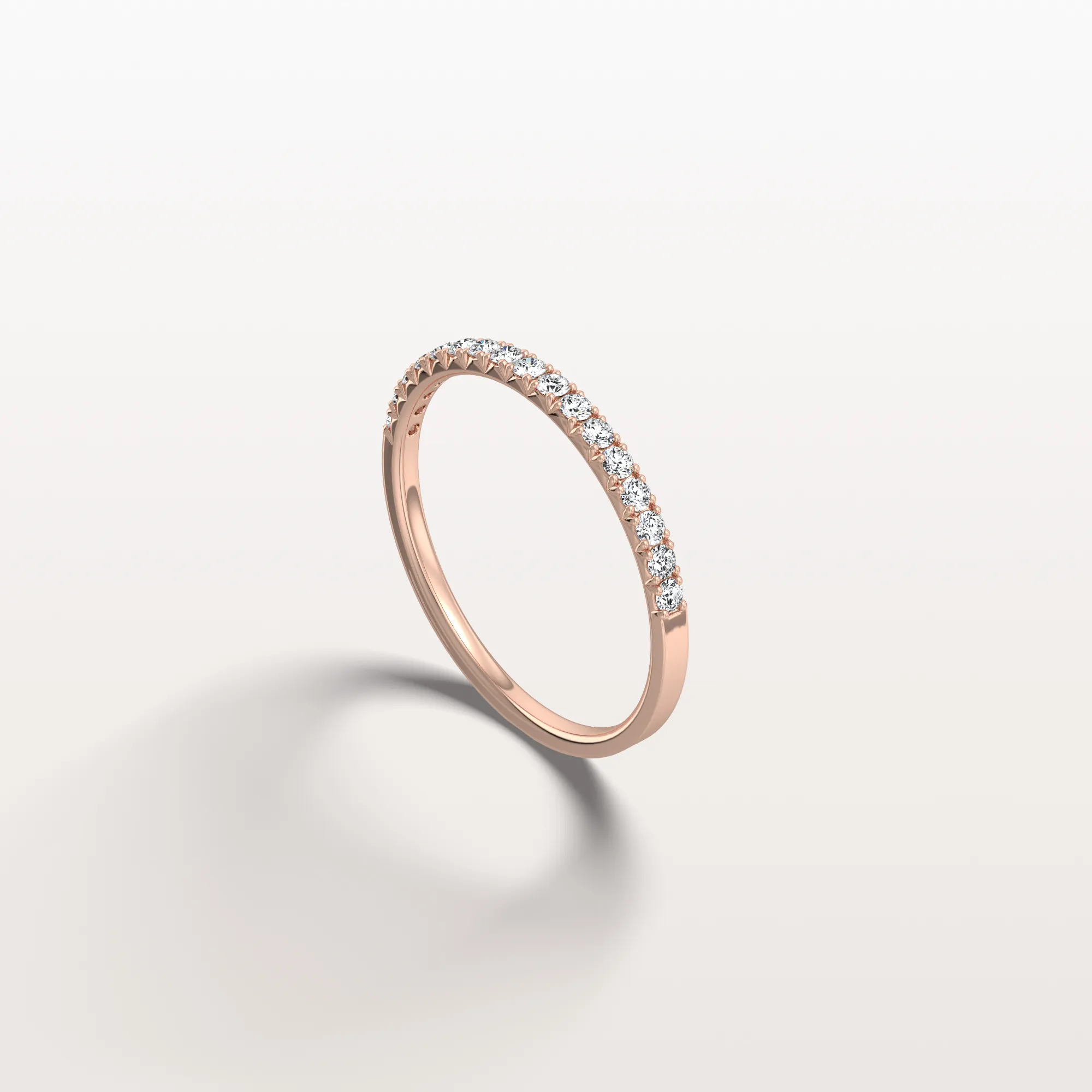 Lab Diamonds Stackable Pave Wedding Band - Image 19