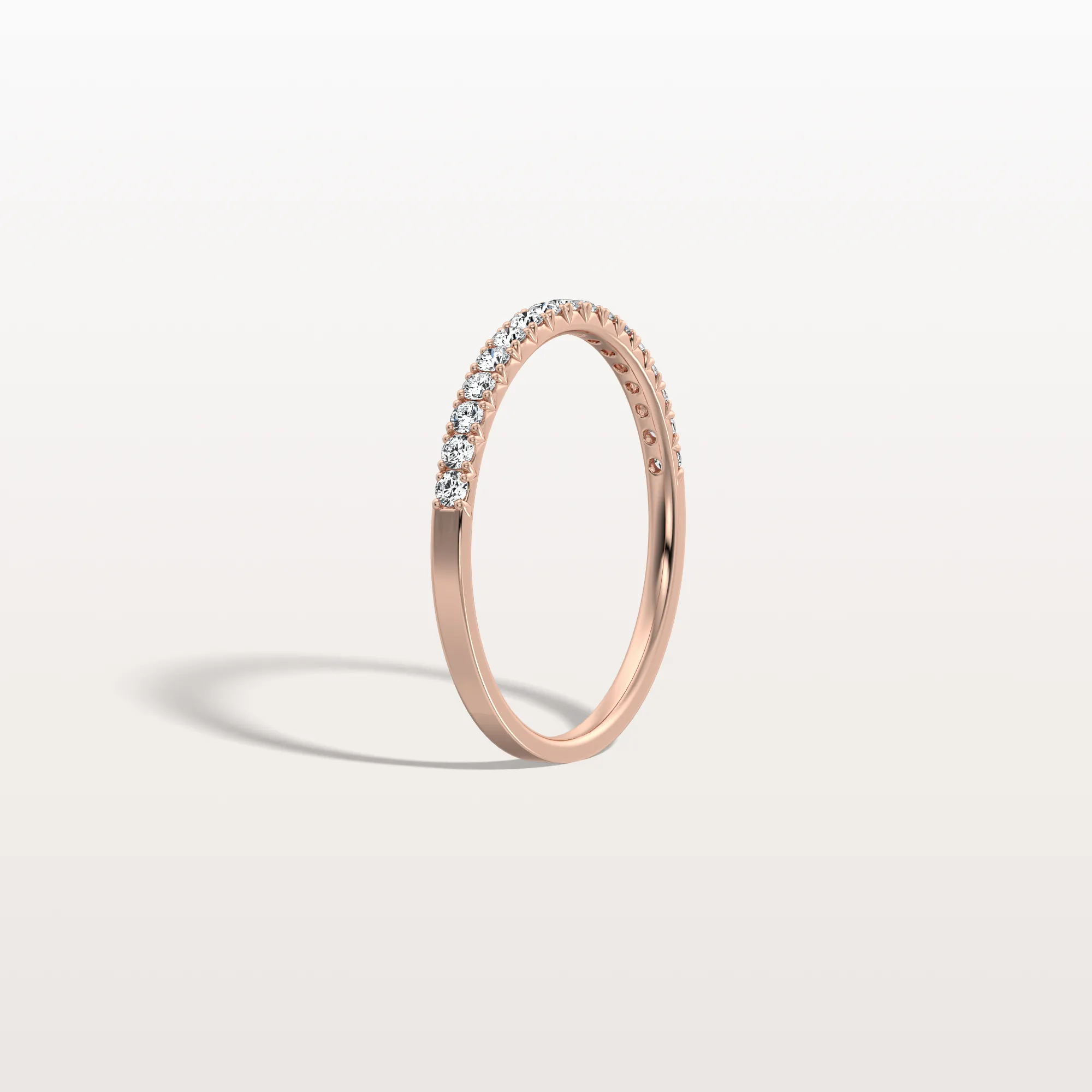 Lab Diamonds Stackable Pave Wedding Band - Image 20