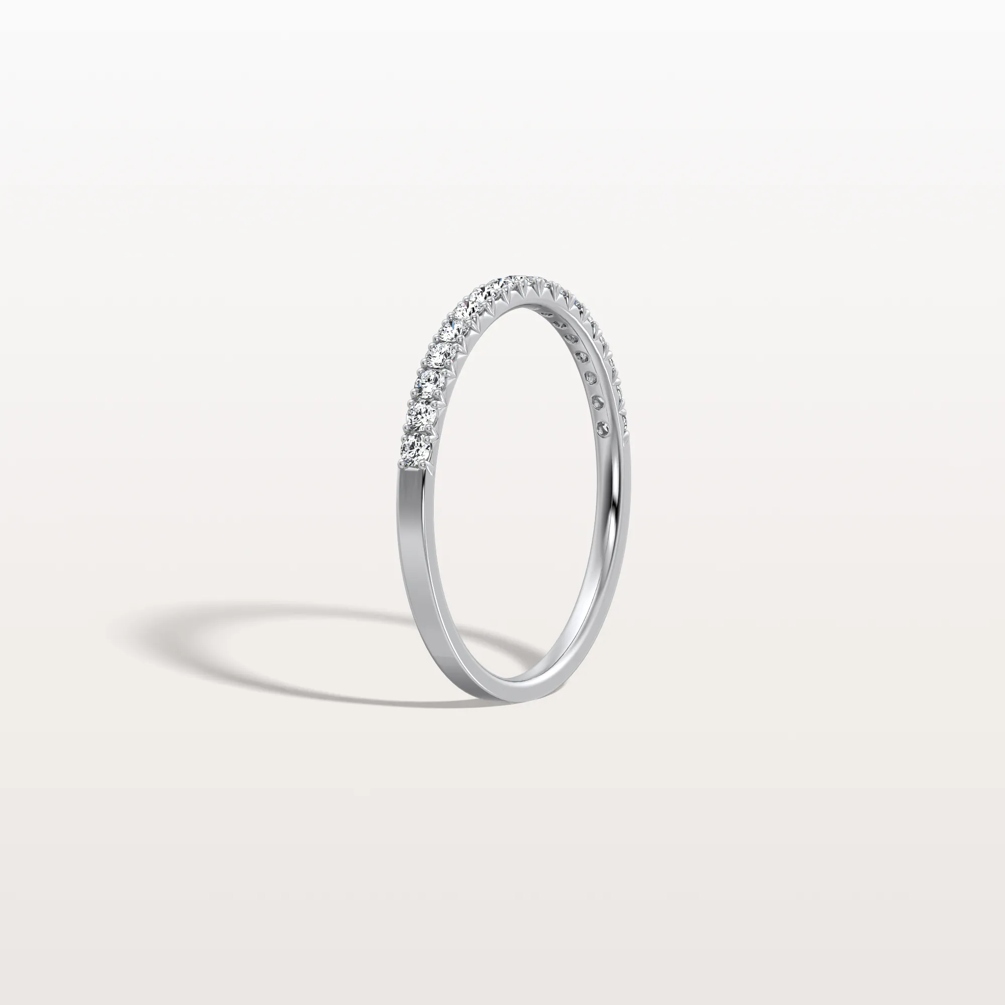 Lab Diamonds Stackable Pave Wedding Band - Image 26