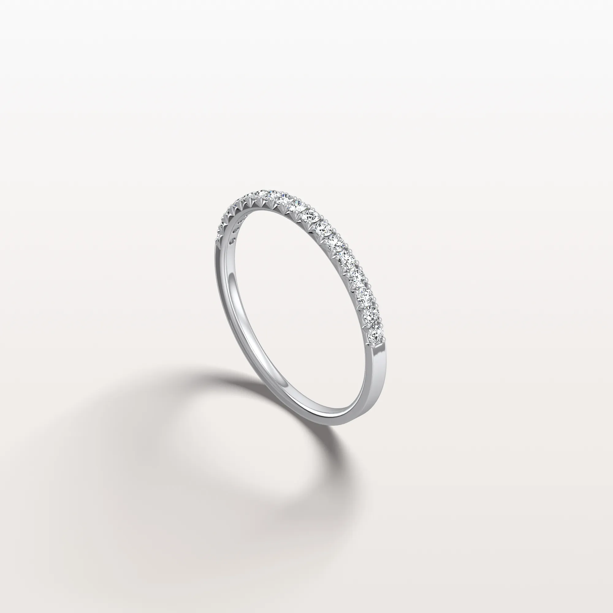 Lab Diamonds Stackable Pave Wedding Band - Image 29