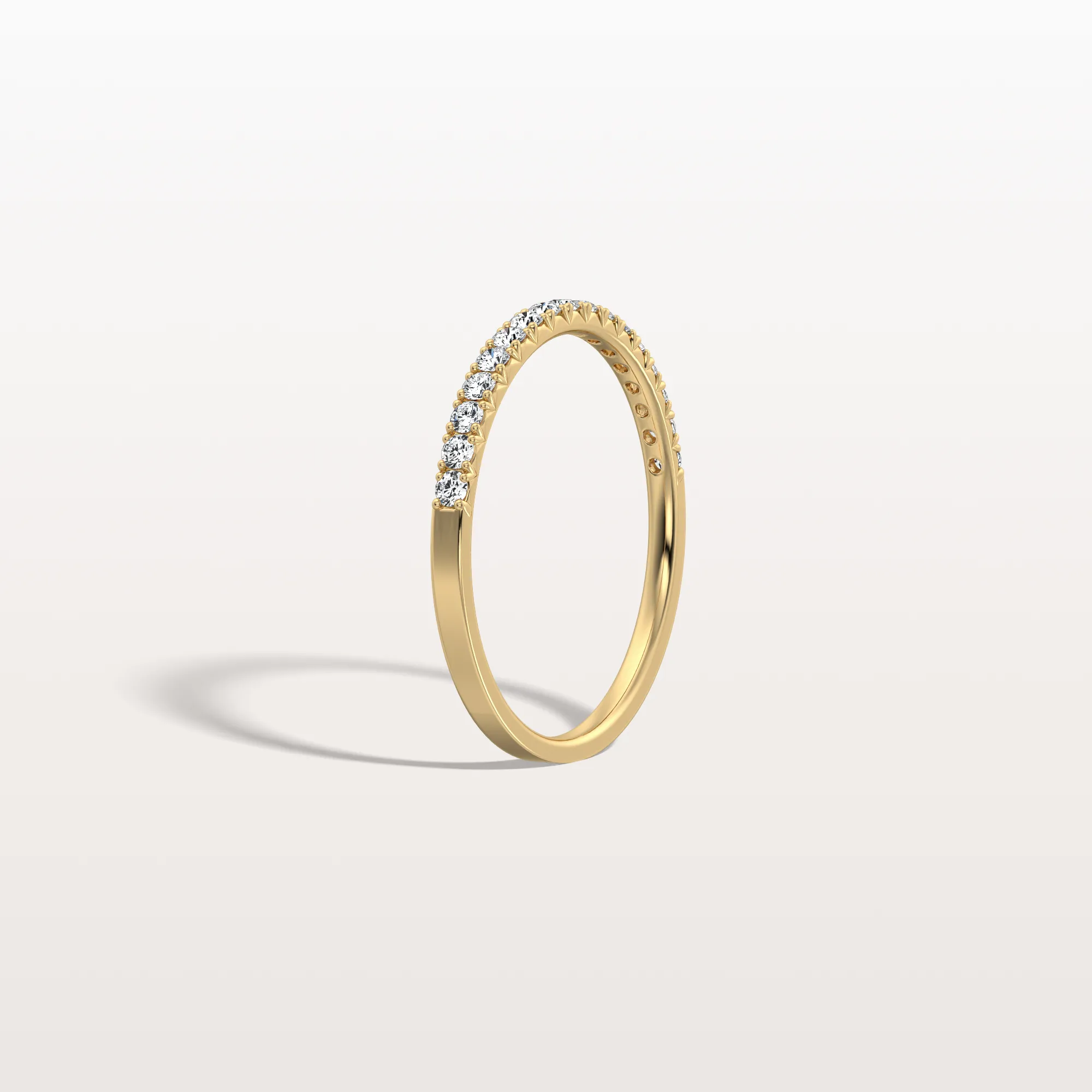 Lab Diamonds Stackable Pave Wedding Band - Image 4