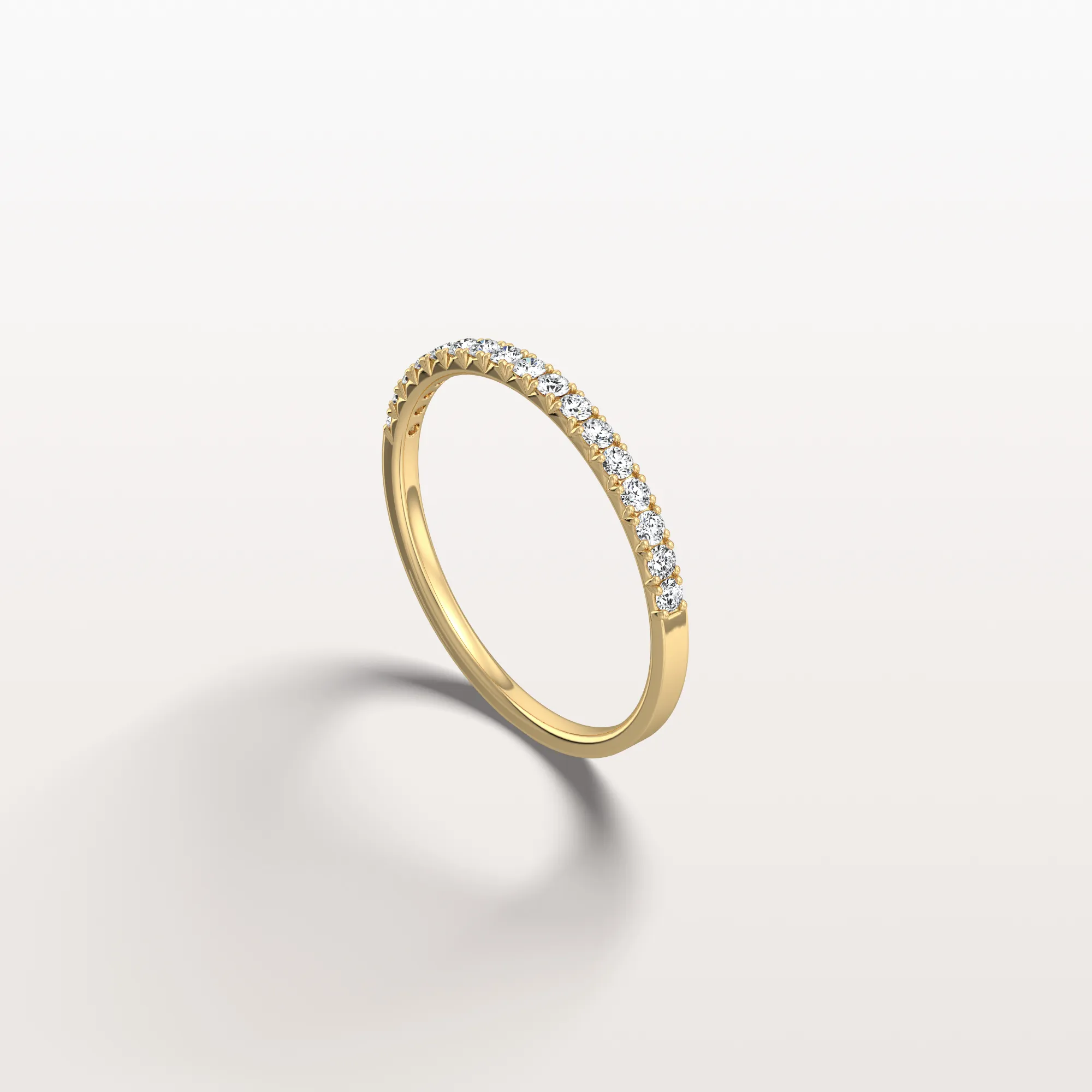 Lab Diamonds Stackable Pave Wedding Band - Image 7