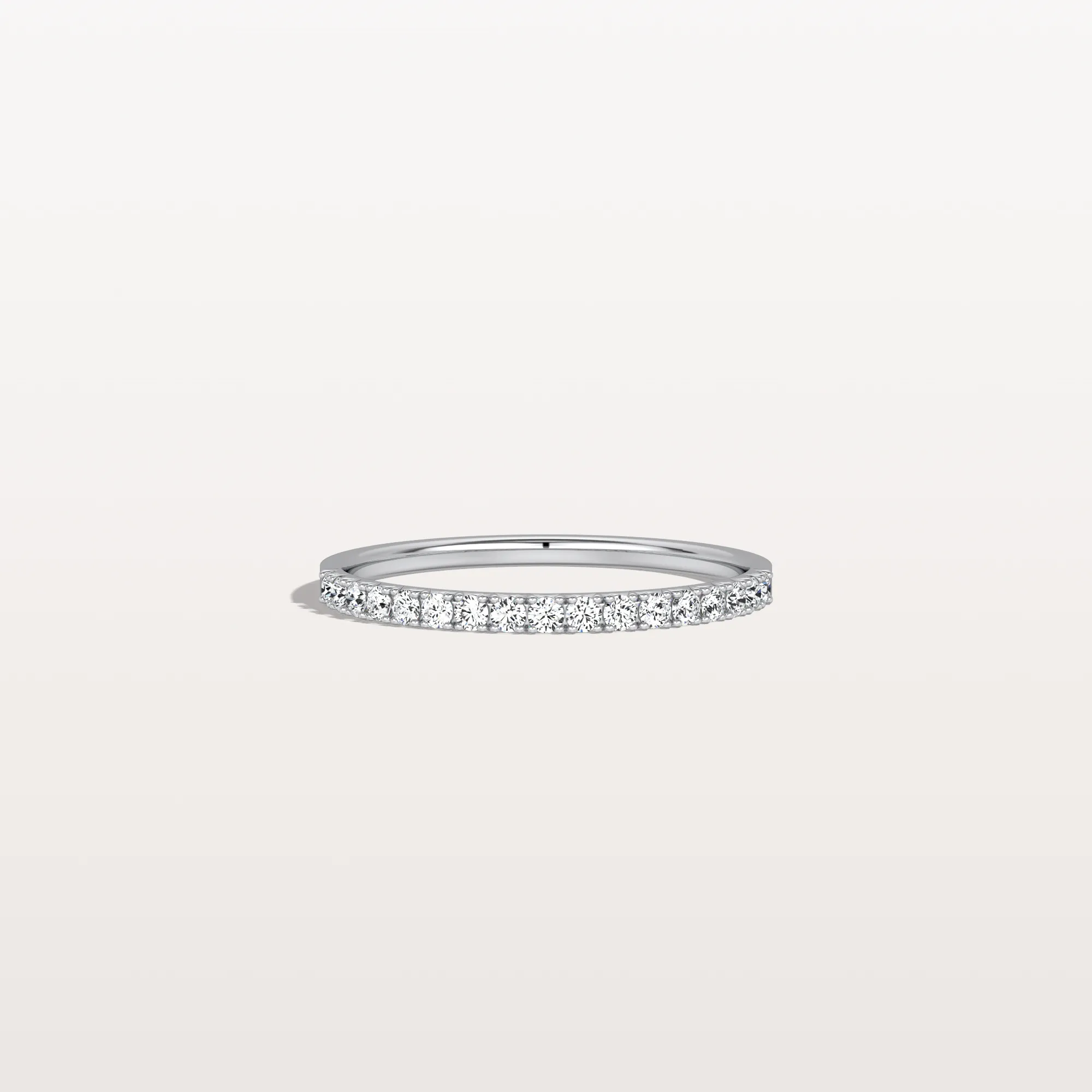 Lab Diamonds Stackable Pave Wedding Band - Image 9
