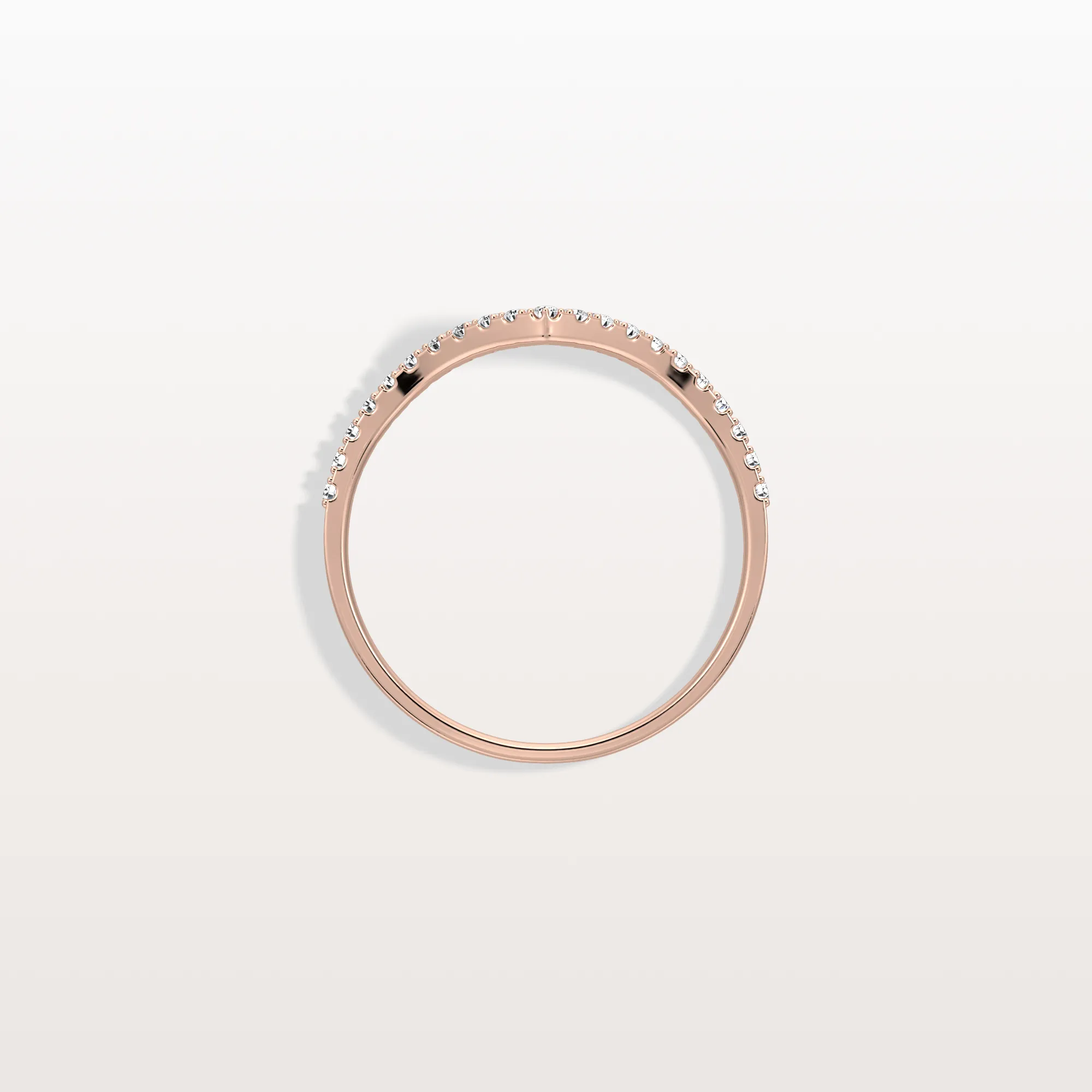 Lab Diamonds V-Shaped Wedding Band in 14K Gold/Platinum - Image 20