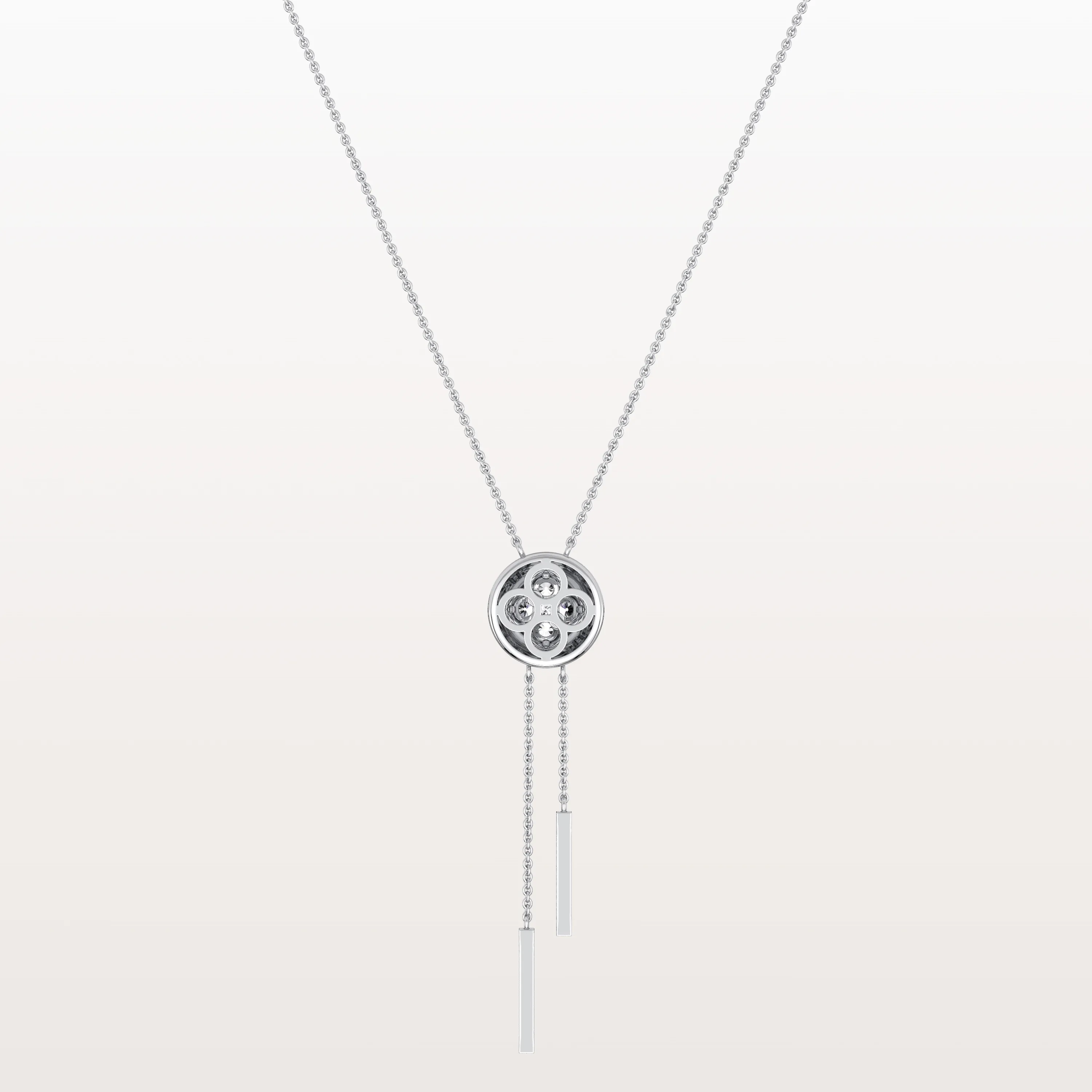 Lab Grown Diamond Ball Pendant Y Necklace In 14K Solid Gold/Platinum - Image 12