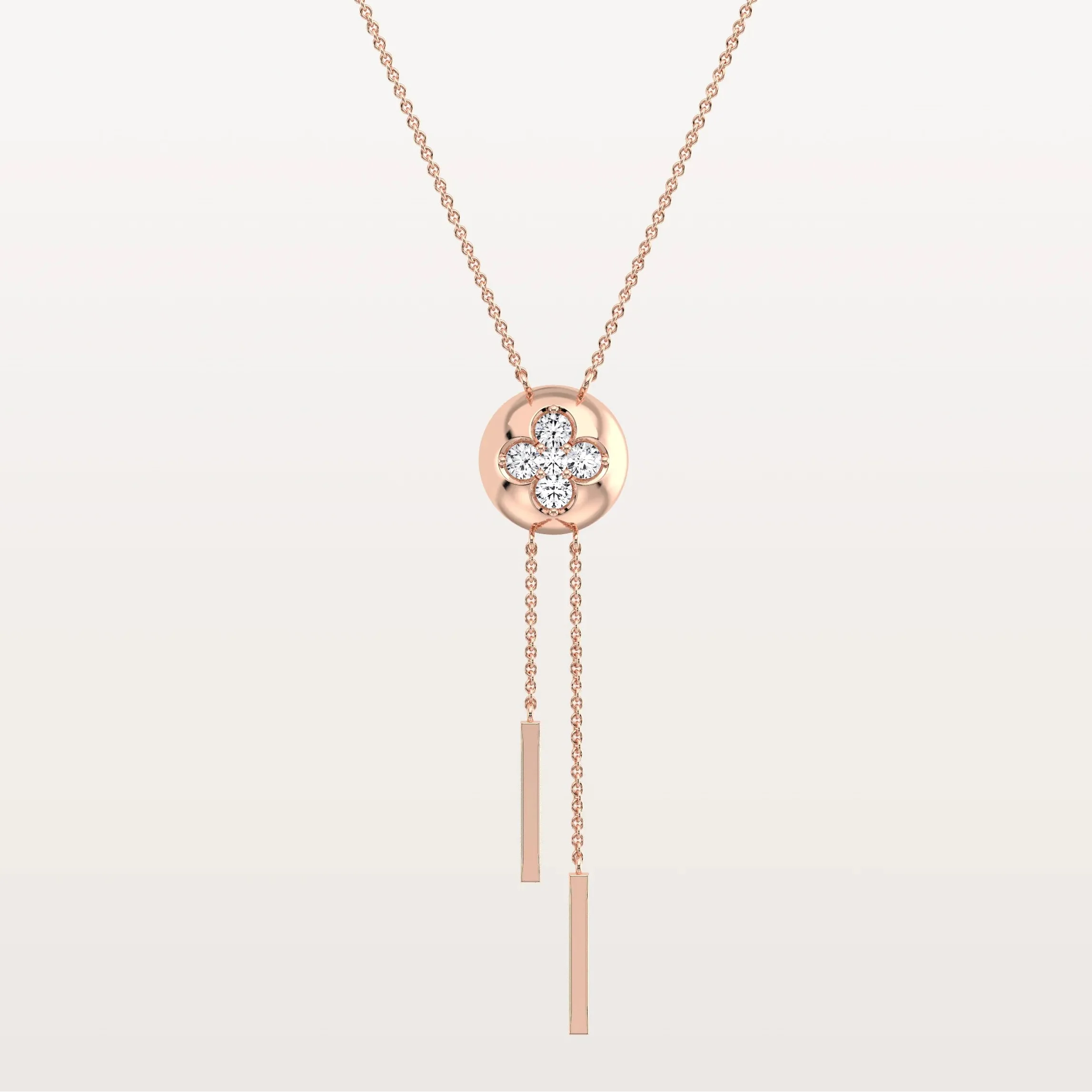 Lab Grown Diamond Ball Pendant Y Necklace In 14K Solid Gold/Platinum - Image 16