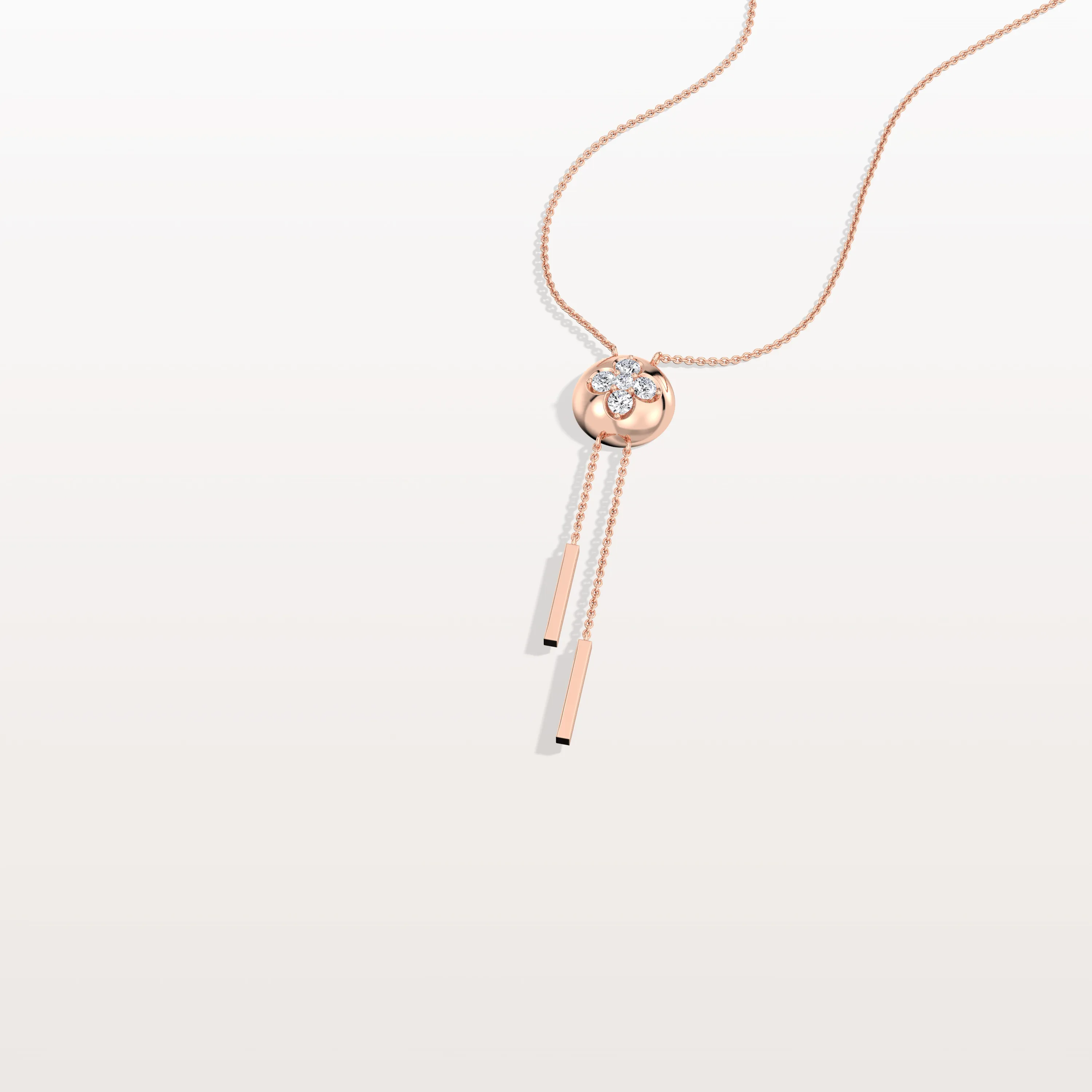 Lab Grown Diamond Ball Pendant Y Necklace In 14K Solid Gold/Platinum - Image 20