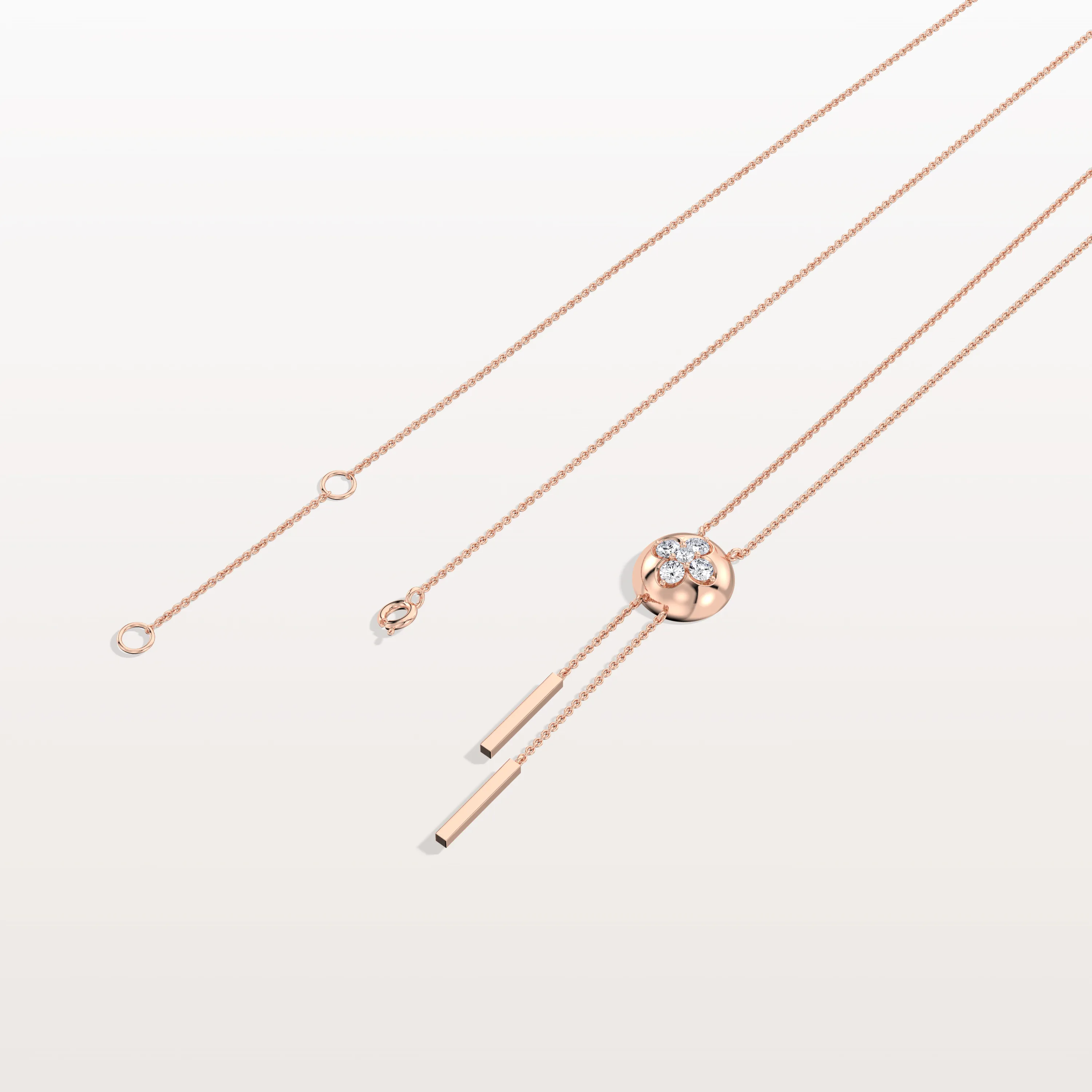 Lab Grown Diamond Ball Pendant Y Necklace In 14K Solid Gold/Platinum - Image 22