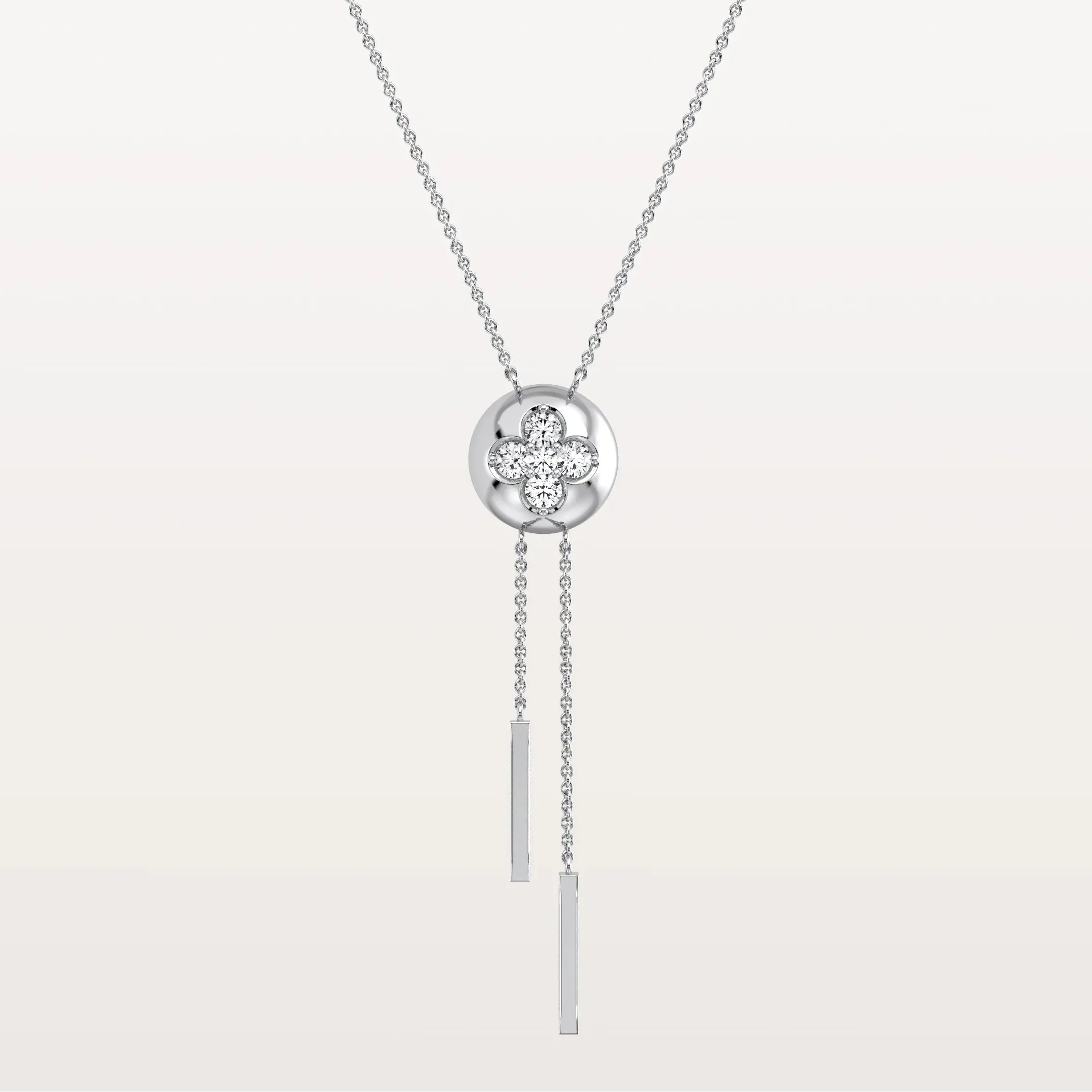 Lab Grown Diamond Ball Pendant Y Necklace In 14K Solid Gold/Platinum - Image 23