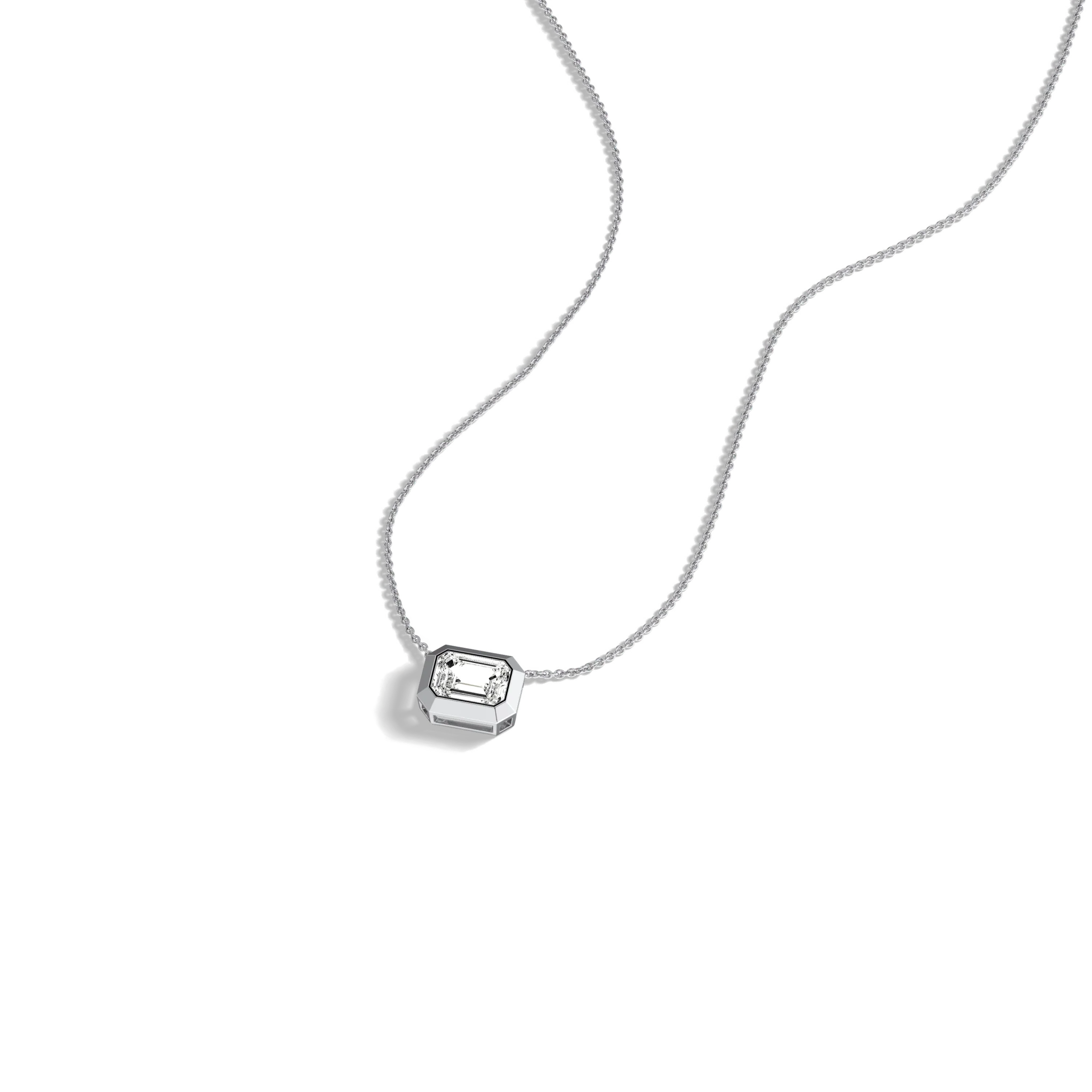 0.5CT Lab Grown Diamond Bezel Set Pendant Neckalce In 14K Solid Gold/Platinum - Image 13