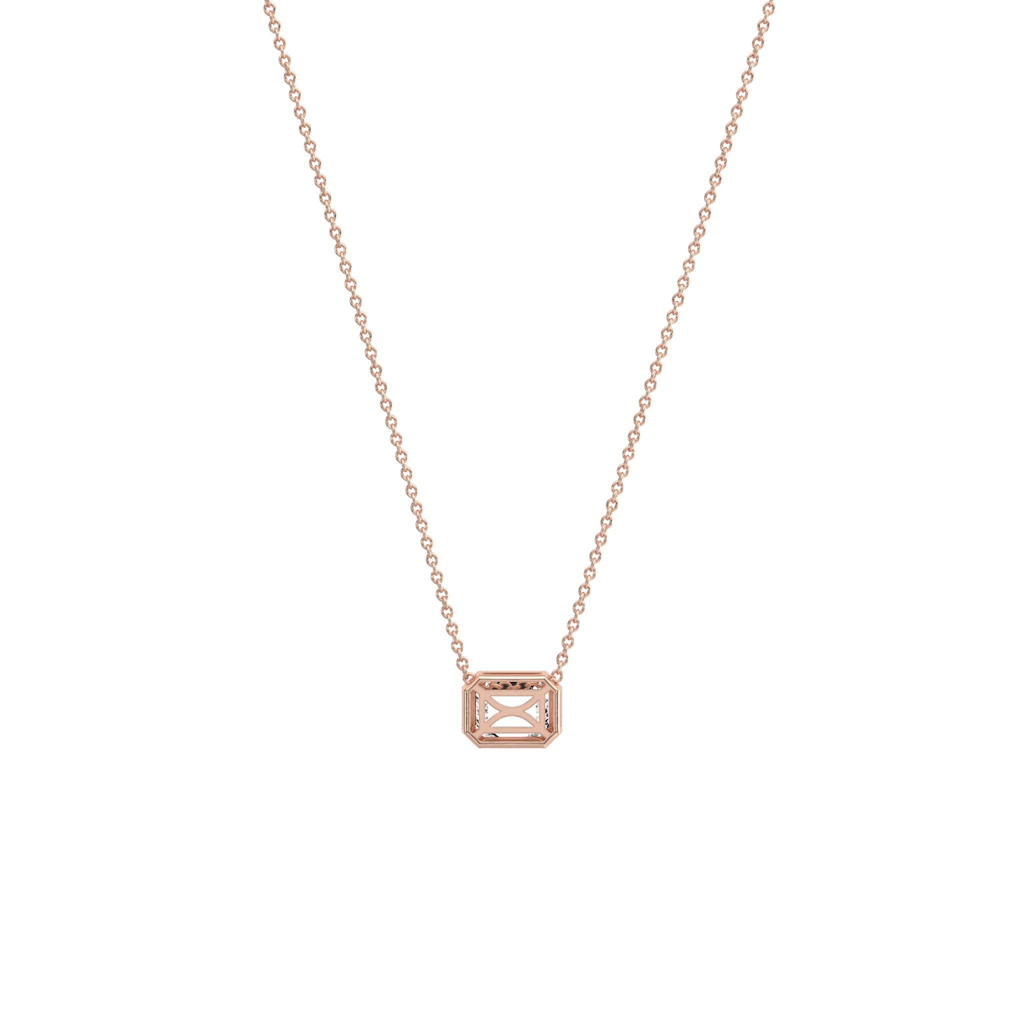 0.5CT Lab Grown Diamond Bezel Set Pendant Neckalce In 14K Solid Gold/Platinum - Image 17