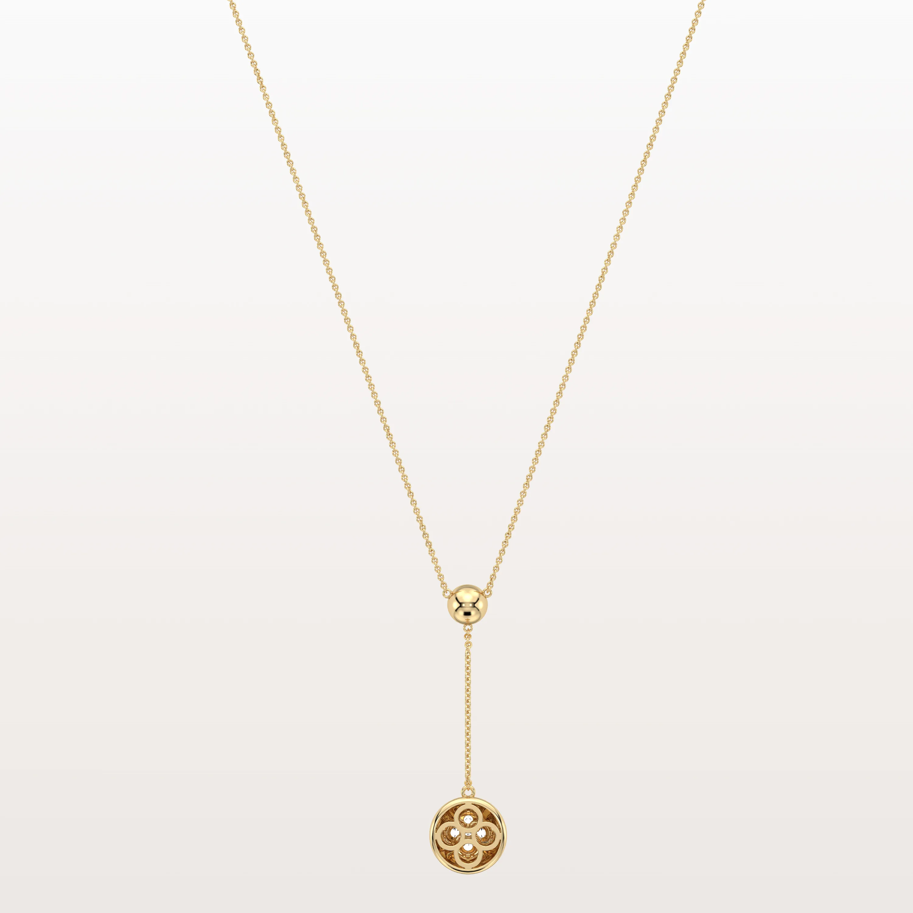 Lab Grown Diamond Blossom Drop Pendant - Image 4